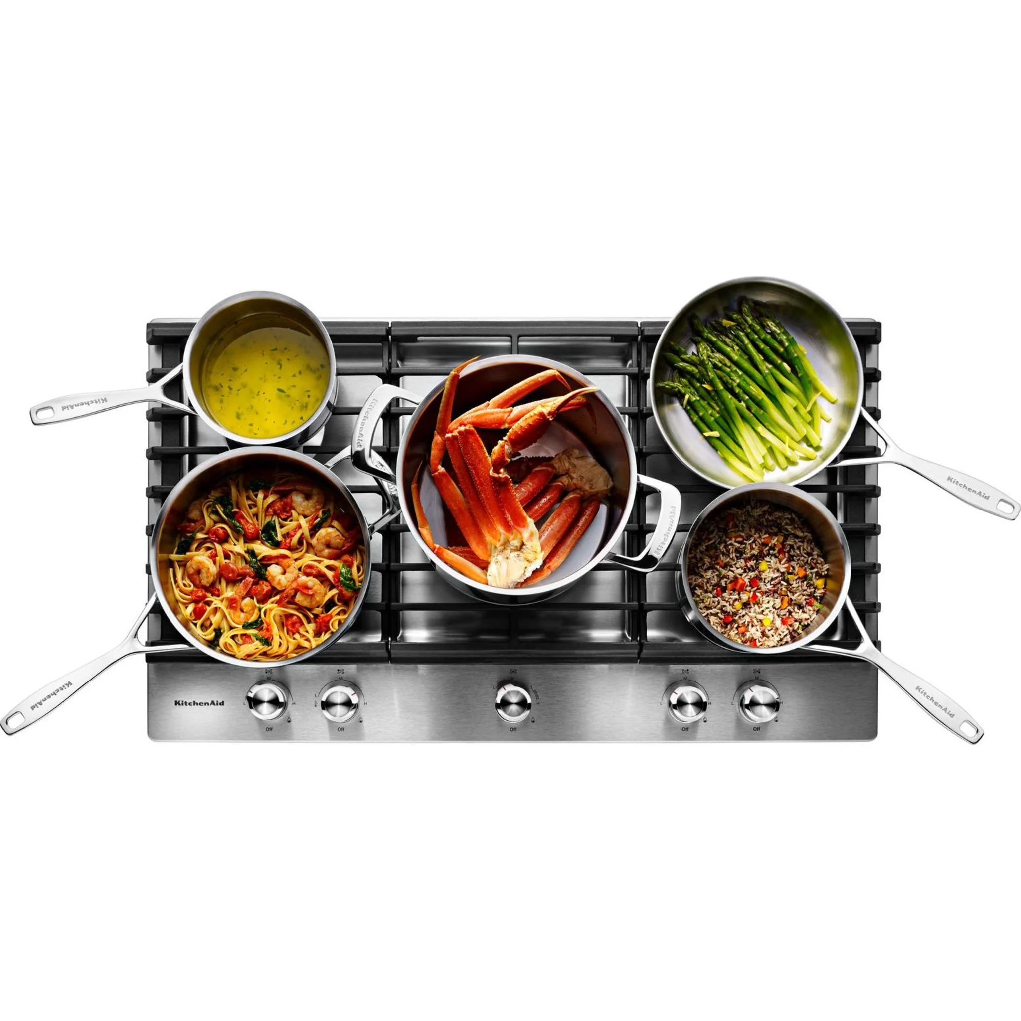 KitchenAid 36" 5-Burner Gas Cooktop -Stainless Steel (KCGS556ESS) - Image 22