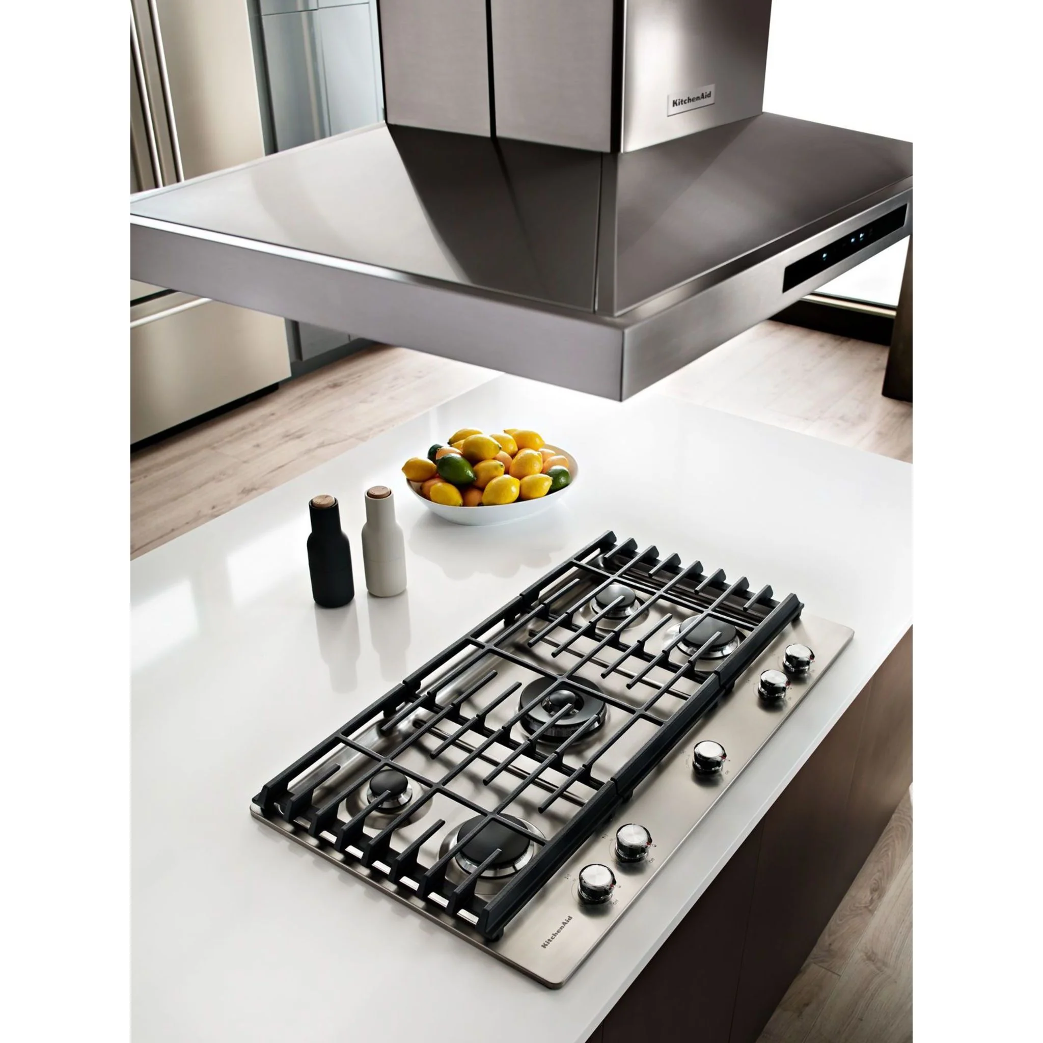 KitchenAid 36" 5-Burner Gas Cooktop -Stainless Steel (KCGS556ESS) - Image 9