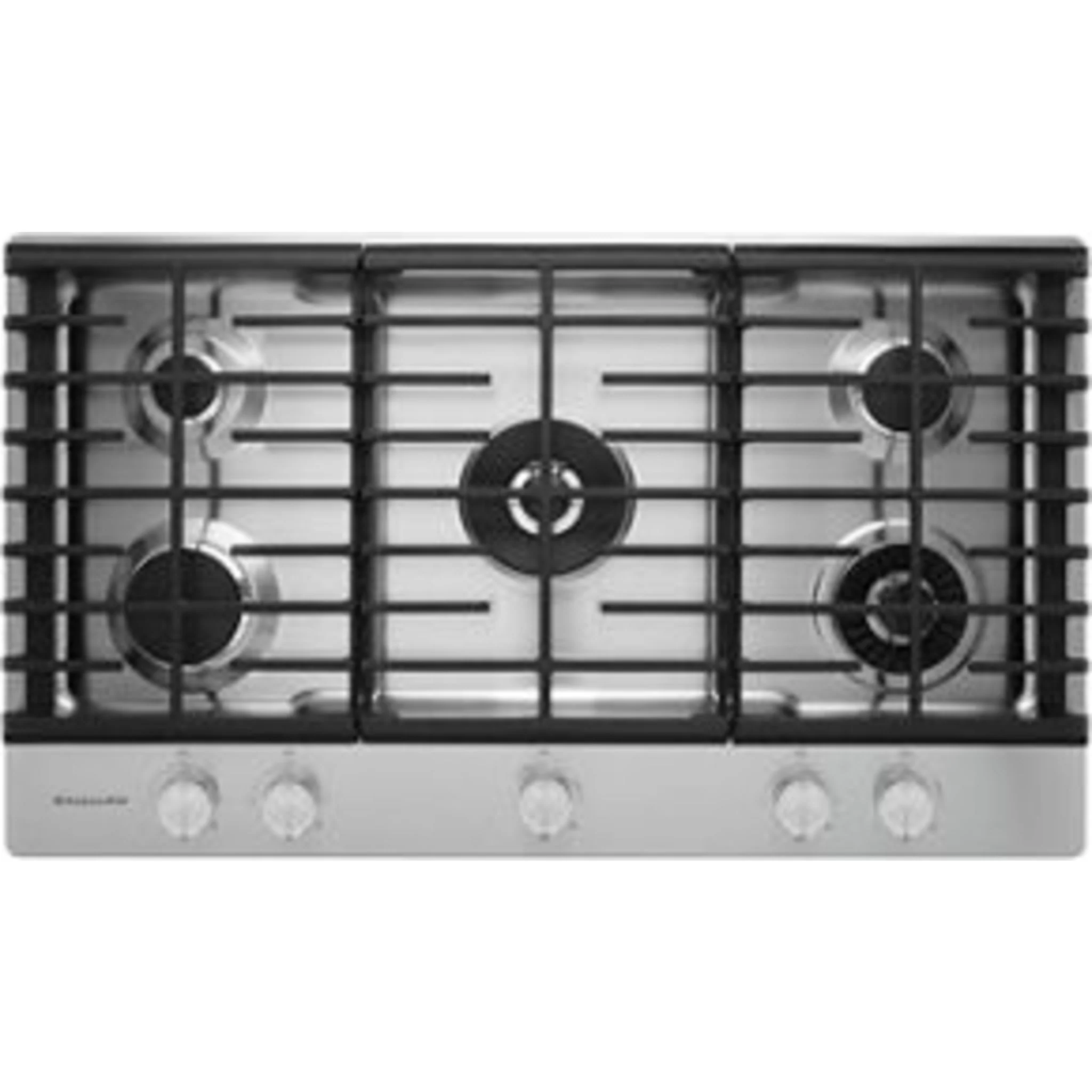 KitchenAid 36" 5-Burner Gas Cooktop with Griddle -Stainless Steel (KCGS956ESS) - Image 20