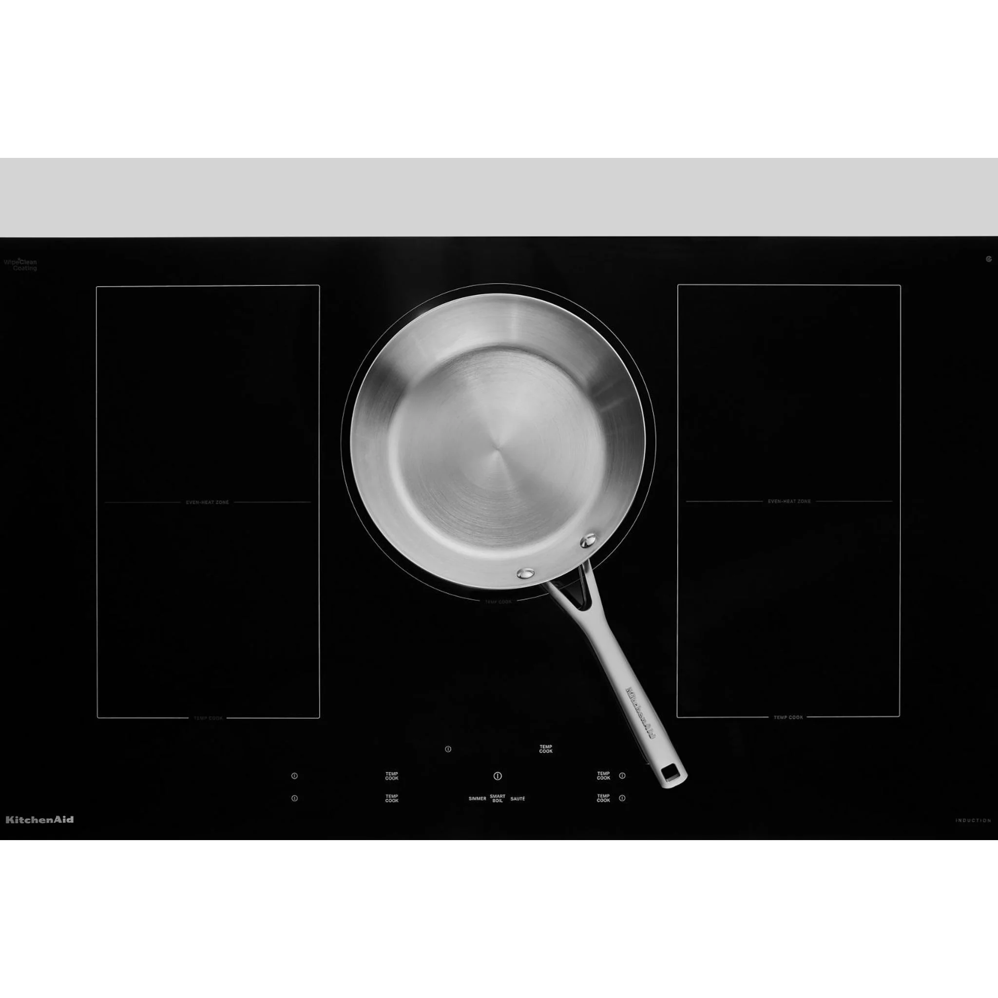 KitchenAid 36" Temp CookInduction Cooktop with 5 Cooking Zones -Blk Glass Touch Ctrl w SS side (KCIT736SSS) - Image 18