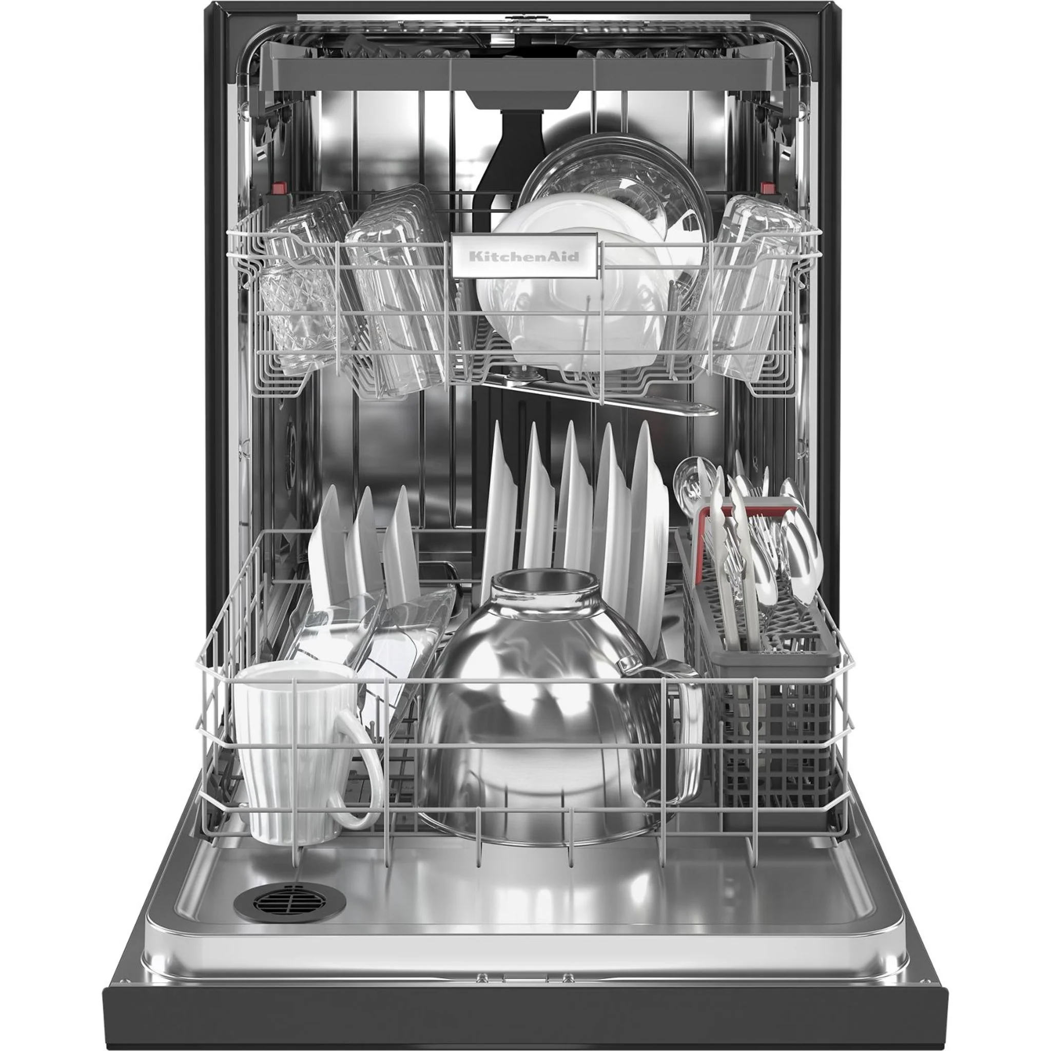 KitchenAid  39 dBA Dishwasher with Third Level Utensil Rack - Black (KDFE204KBL) - Image 16