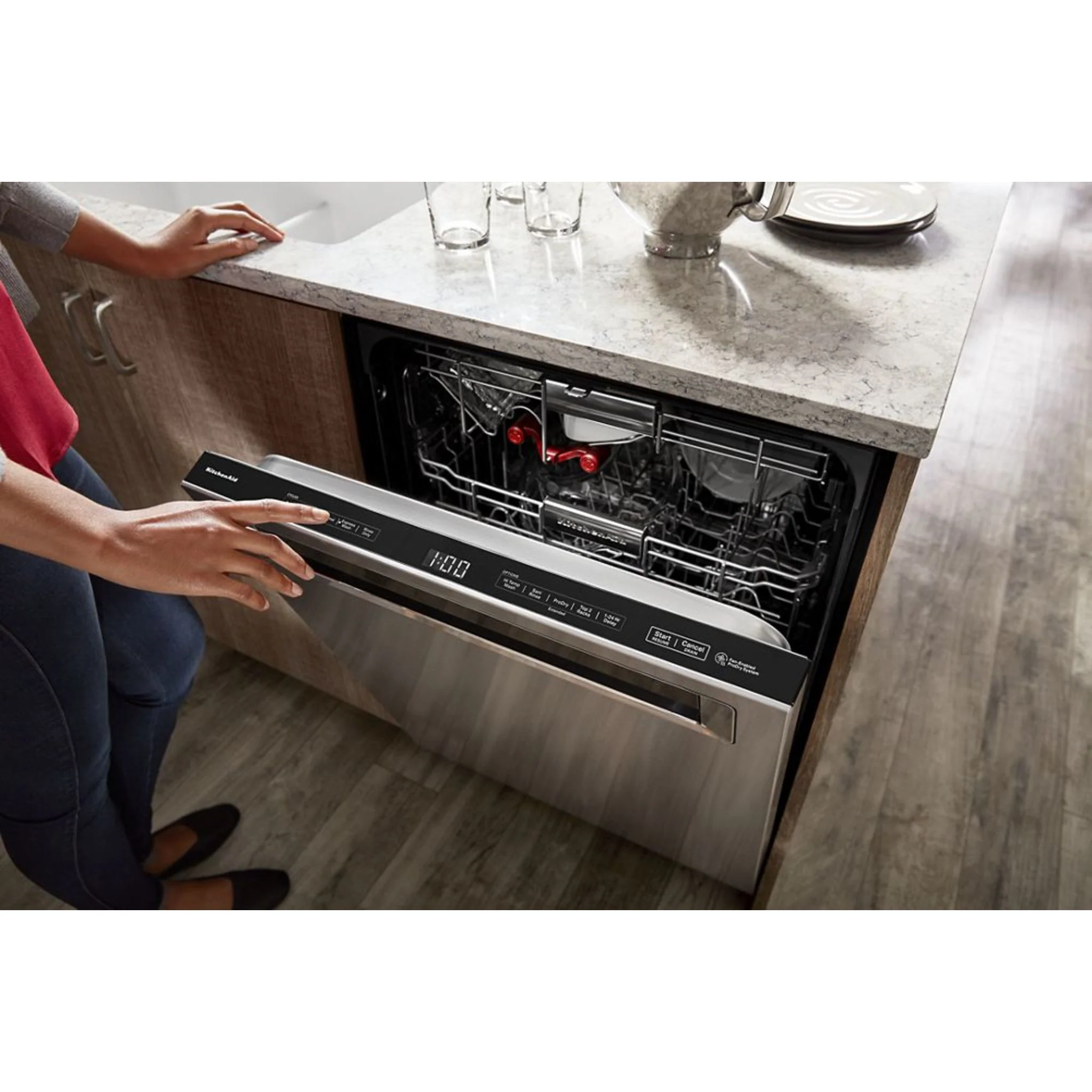 KitchenAid 39 dBA Dishwasher in PrintShield Finish with Third Level Utensil Rack - Stainless Steel (KDFE204KPS) - Image 19