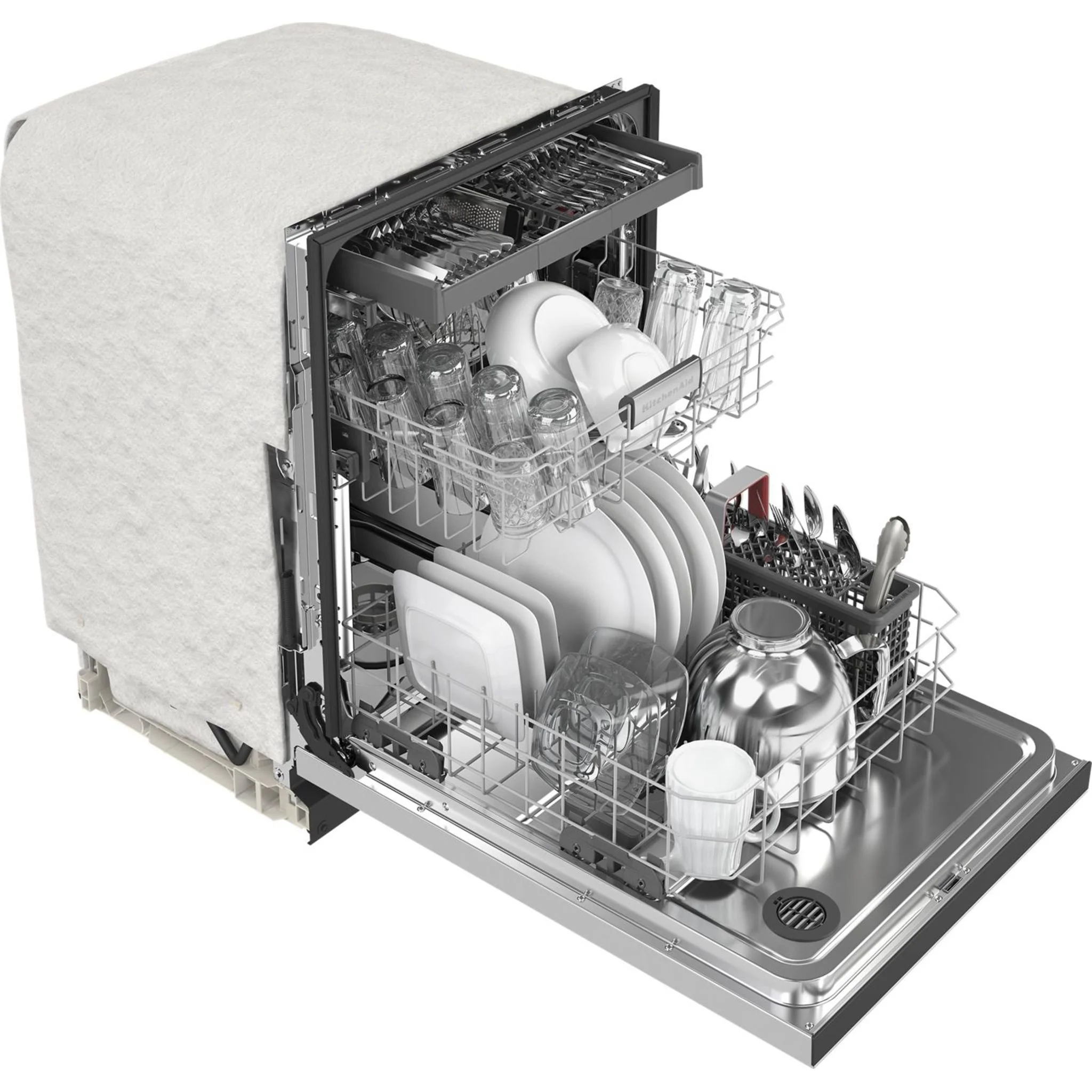 KitchenAid 39 dBA Dishwasher in PrintShield Finish with Third Level Utensil Rack - Stainless Steel (KDFE204KPS) - Image 2