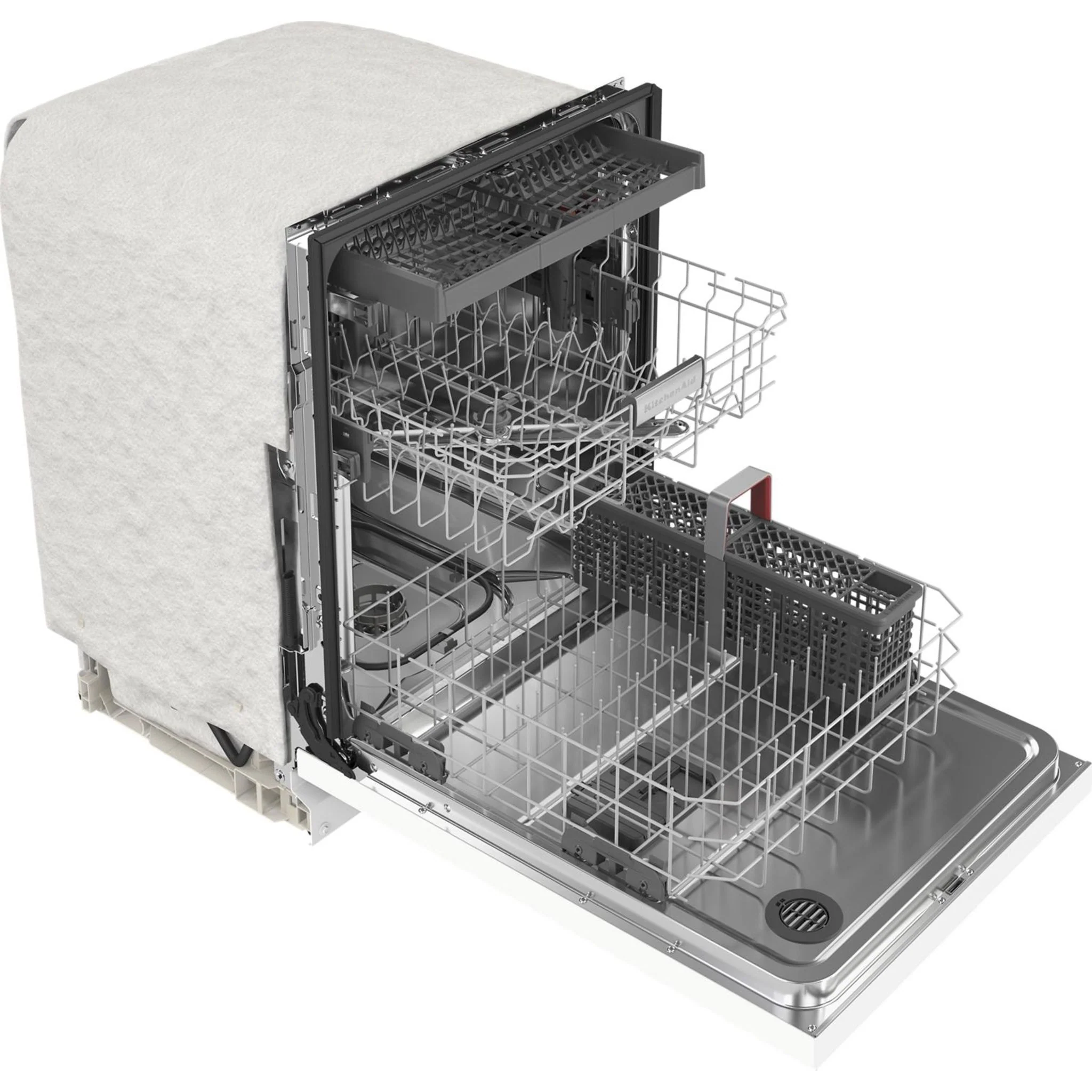 KitchenAid  39 dBA Dishwasher with Third Level Utensil Rack - White (KDFE204KWH) - Image 2