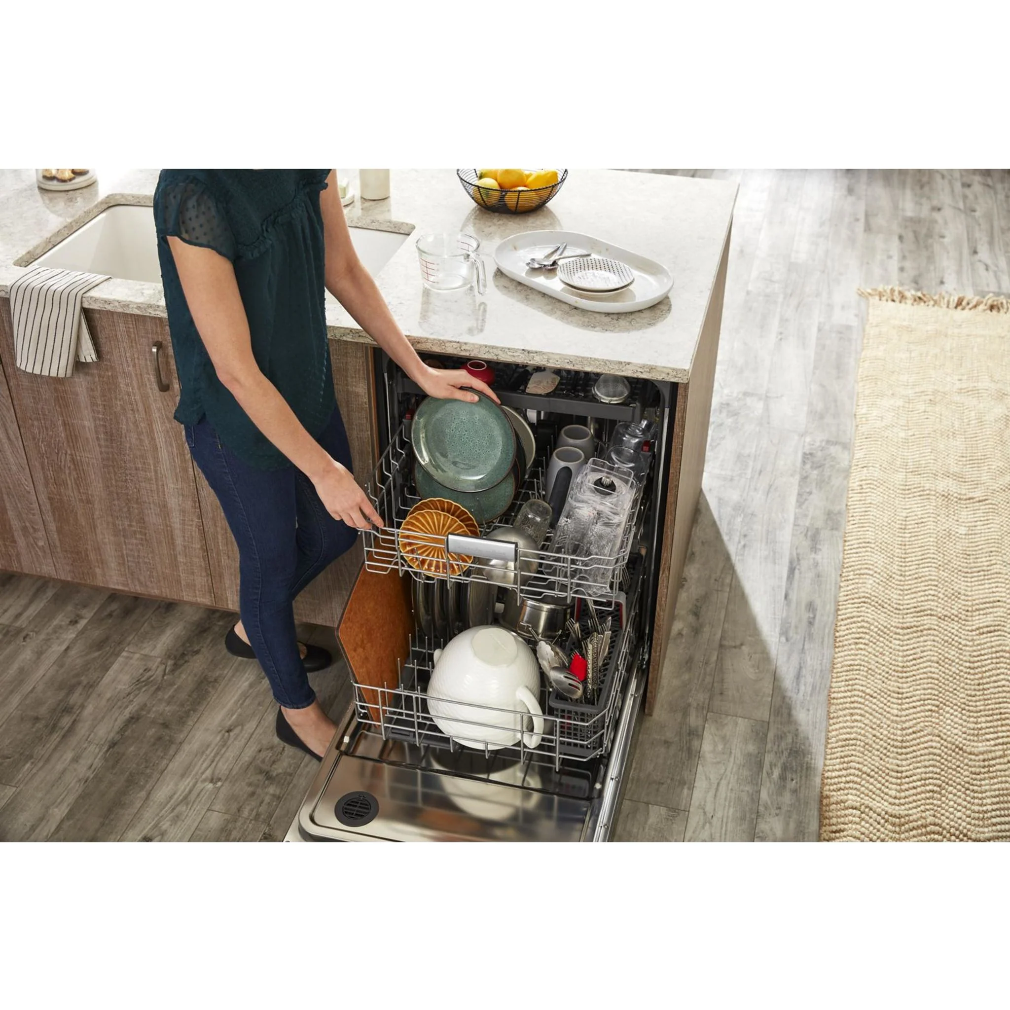 KitchenAid  39 dBA Dishwasher with Third Level Utensil Rack - White (KDFE204KWH) - Image 36