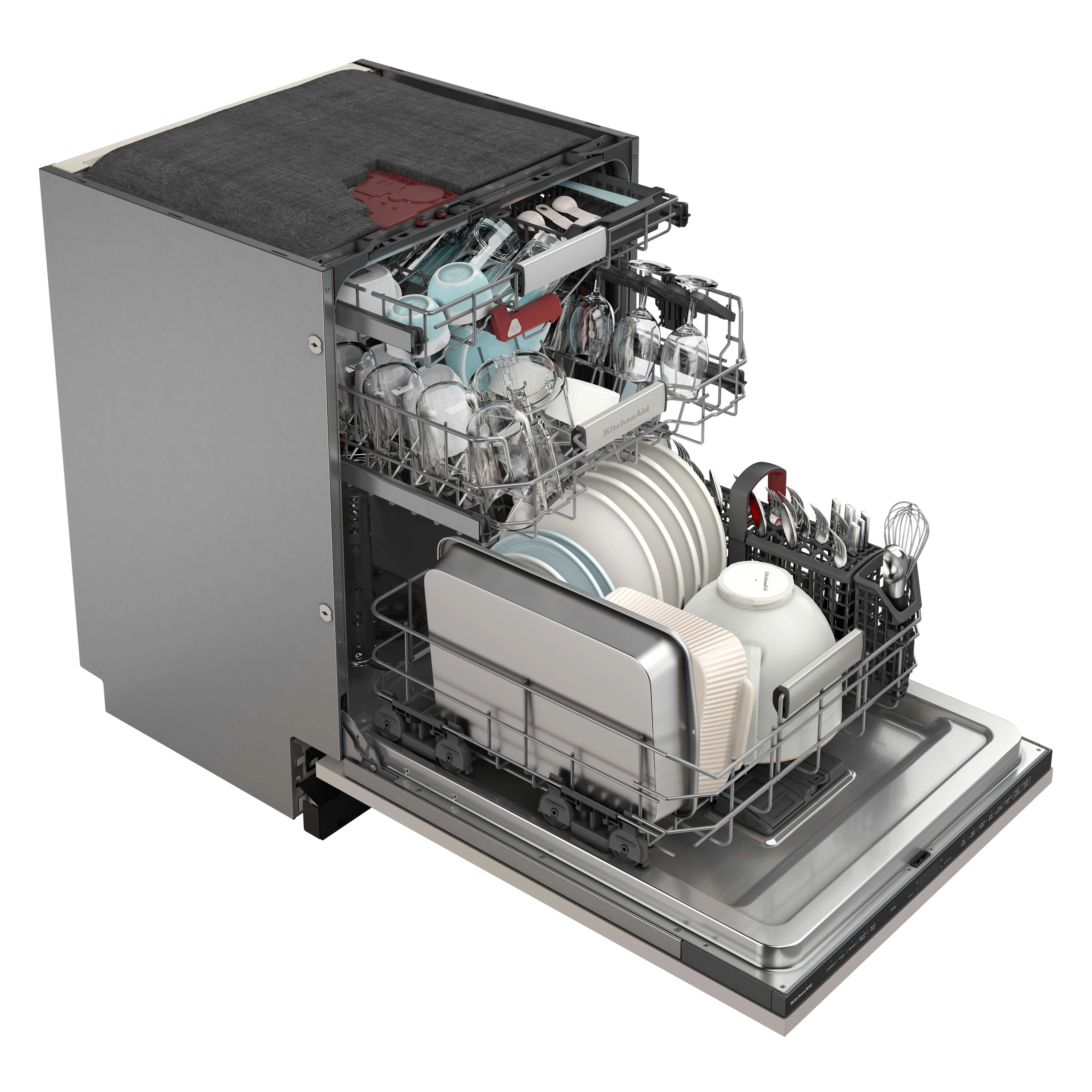 KitchenAid 39 dBA PrintShieldFinish Flush-to-Cabinet Dishwasher with FreeFlexFit Third Level Rack -Panel Ready (KDTF924PPA) - Image 6