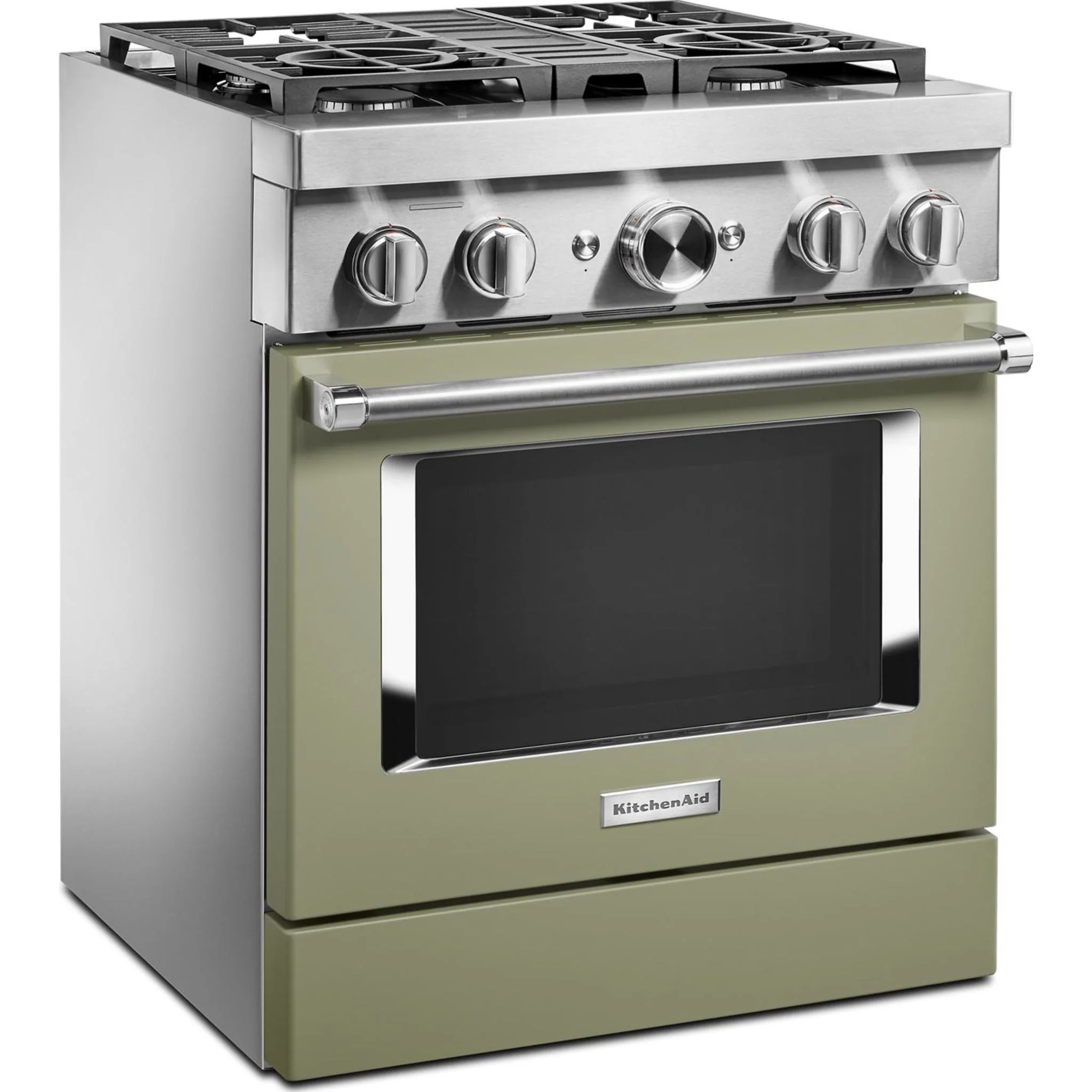 KitchenAid  30'' Smart Commercial-Style Dual Fuel Range with 4 Burners - Avocado Cream (KFDC500JAV) - Image 18