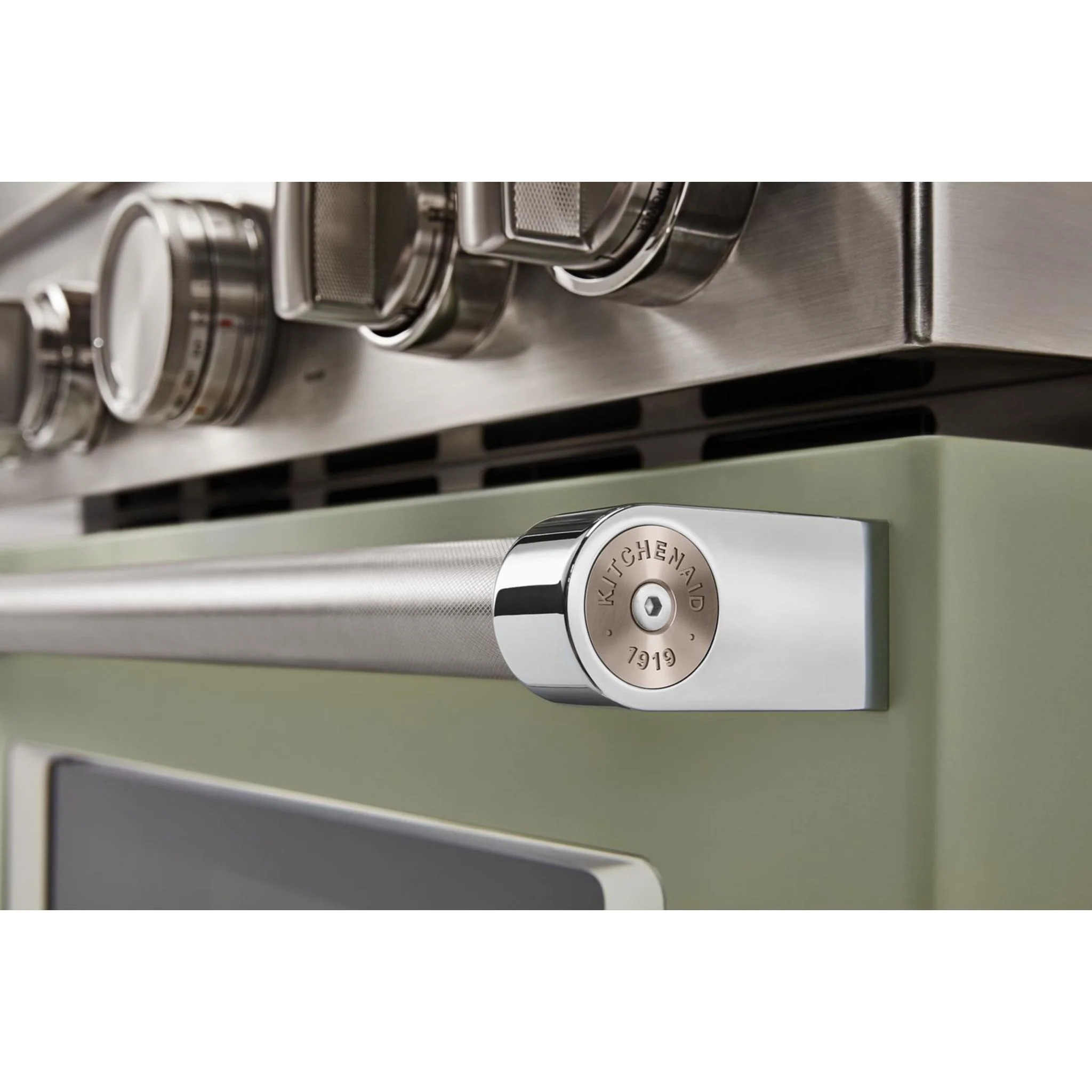 KitchenAid  30'' Smart Commercial-Style Dual Fuel Range with 4 Burners - Avocado Cream (KFDC500JAV) - Image 21