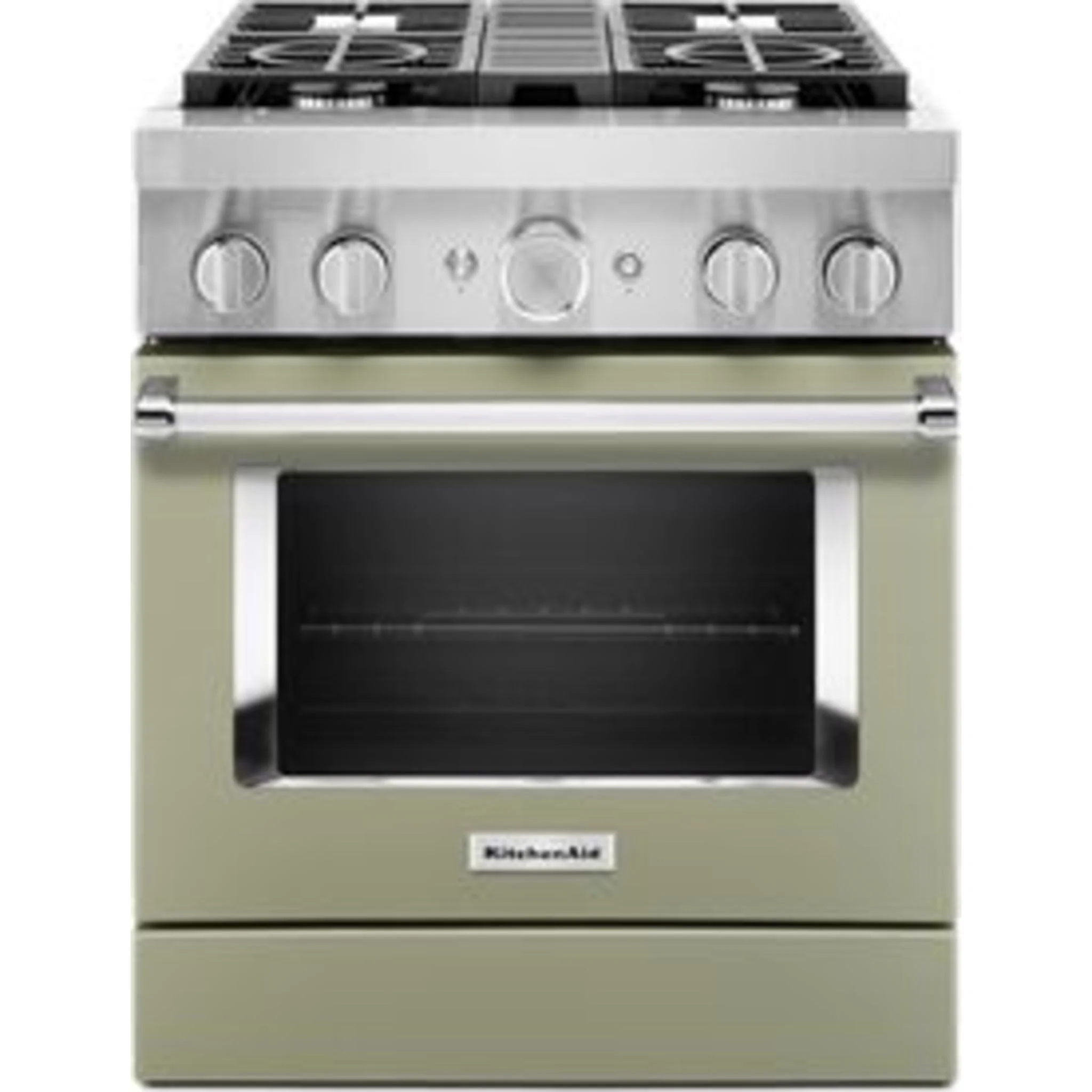 KitchenAid  30'' Smart Commercial-Style Dual Fuel Range with 4 Burners - Avocado Cream (KFDC500JAV) - Image 24