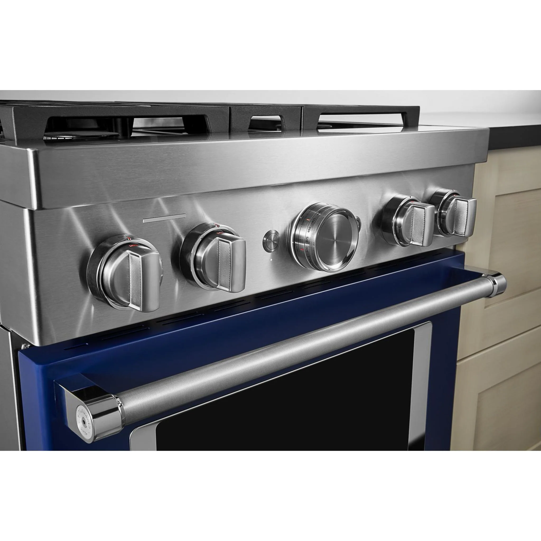 KitchenAid  30'' Smart Commercial-Style Dual Fuel Range with 4 Burners - Ink Blue (KFDC500JIB) - Image 14
