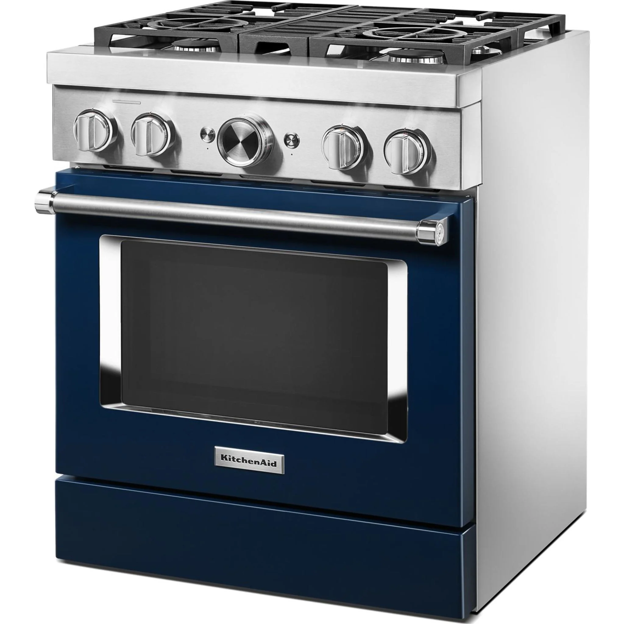 KitchenAid  30'' Smart Commercial-Style Dual Fuel Range with 4 Burners - Ink Blue (KFDC500JIB) - Image 35