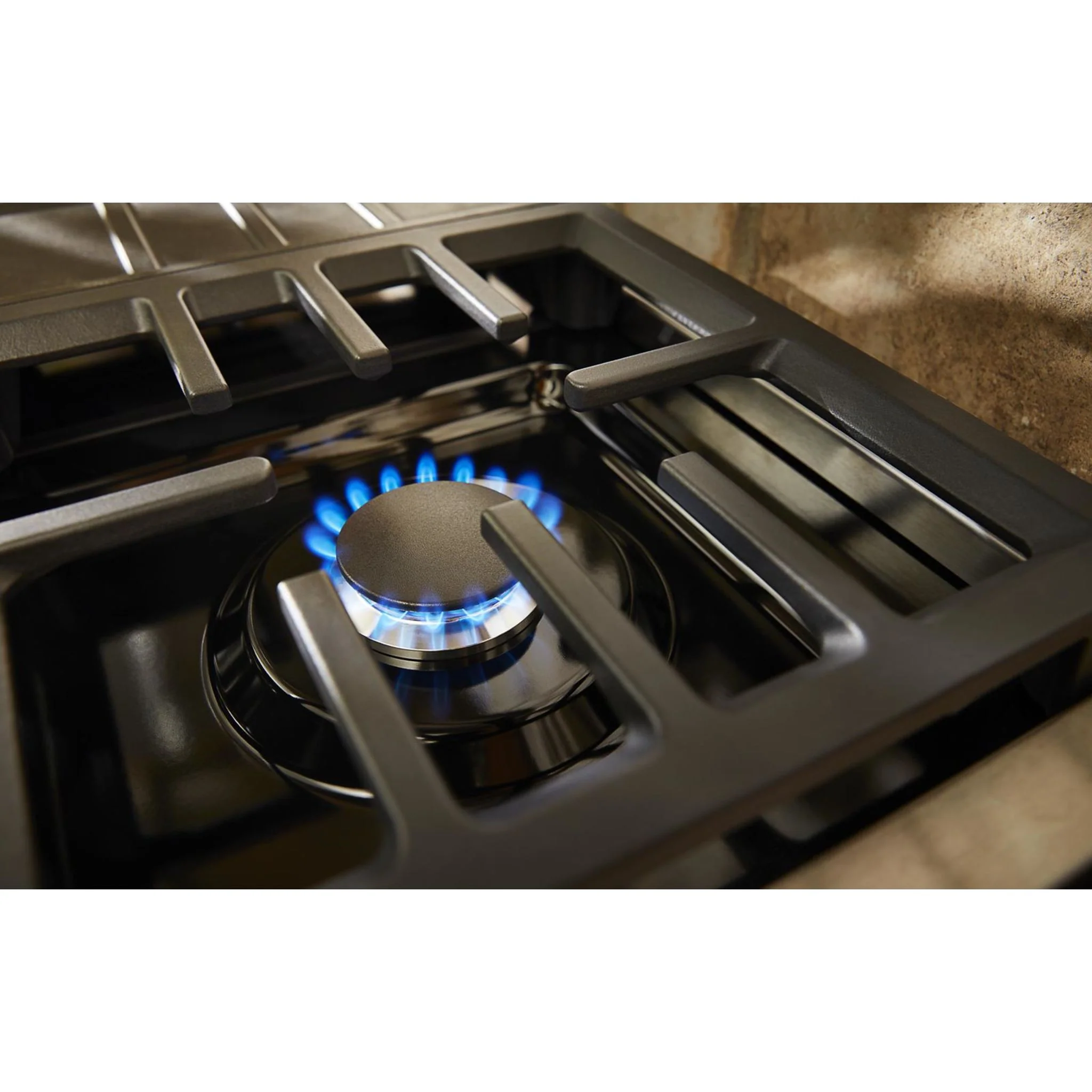 KitchenAid  30'' Smart Commercial-Style Dual Fuel Range with 4 Burners - Ink Blue (KFDC500JIB) - Image 38