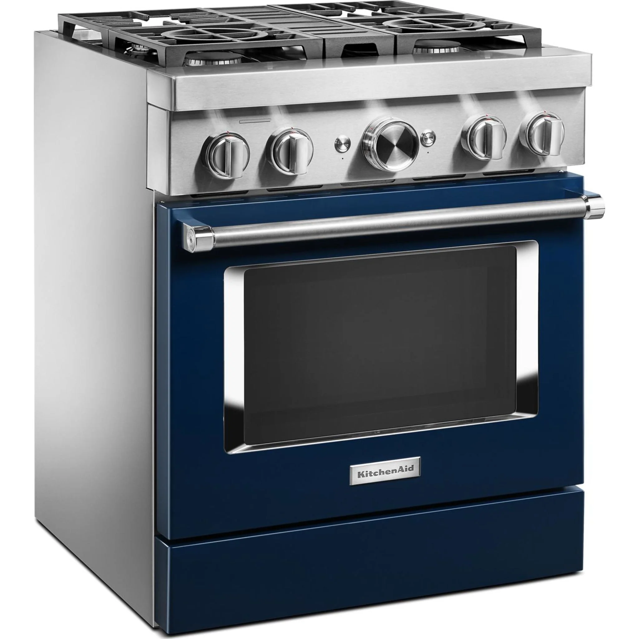 KitchenAid  30'' Smart Commercial-Style Dual Fuel Range with 4 Burners - Ink Blue (KFDC500JIB) - Image 39