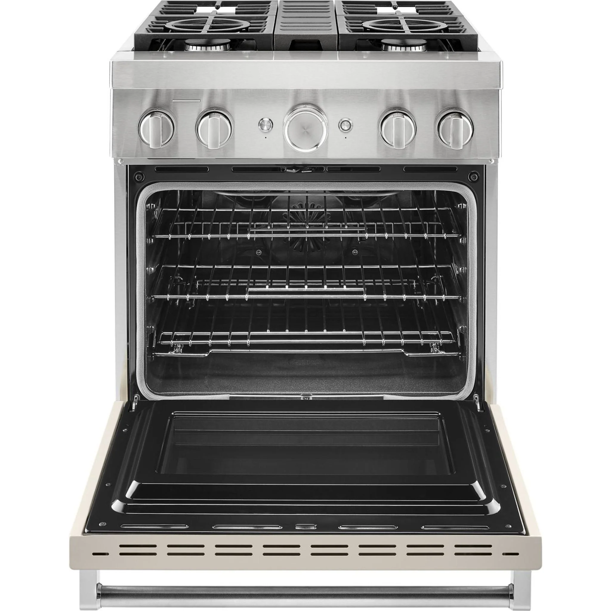 KitchenAid  30'' Smart Commercial-Style Dual Fuel Range with 4 Burners - Milkshake (KFDC500JMH) - Image 28