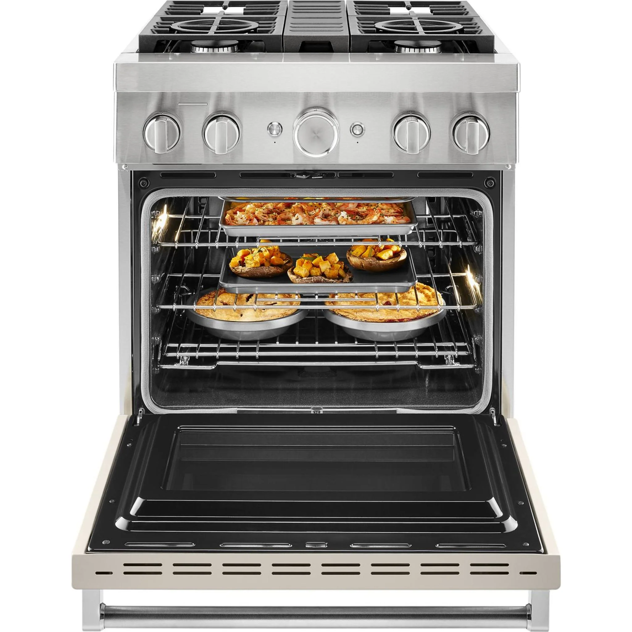 KitchenAid  30'' Smart Commercial-Style Dual Fuel Range with 4 Burners - Milkshake (KFDC500JMH) - Image 39