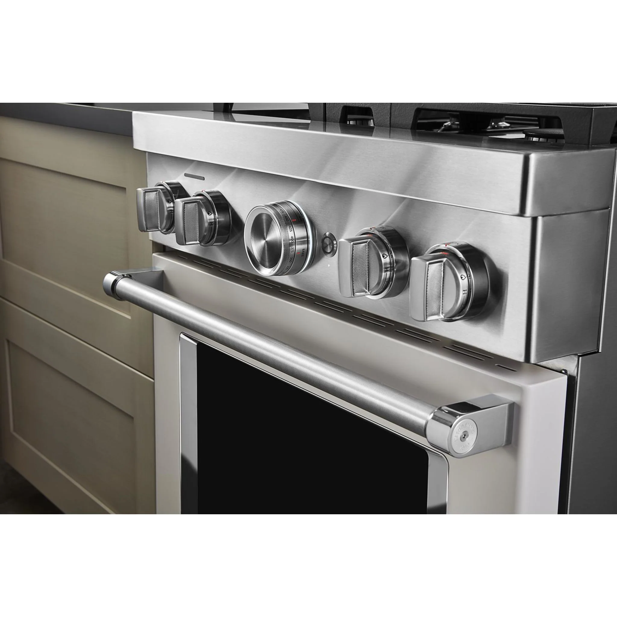 KitchenAid  30'' Smart Commercial-Style Dual Fuel Range with 4 Burners - Milkshake (KFDC500JMH) - Image 46