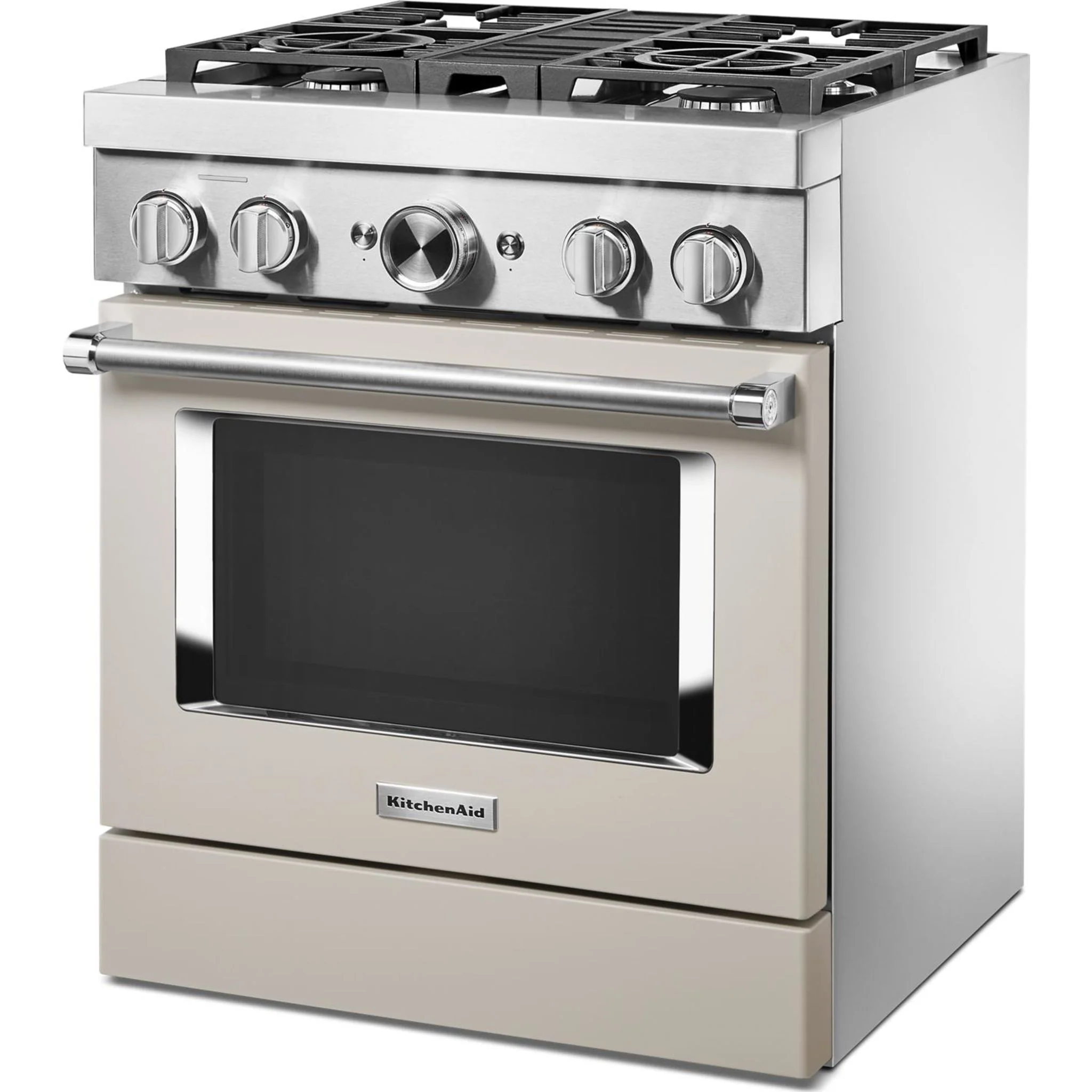 KitchenAid  30'' Smart Commercial-Style Dual Fuel Range with 4 Burners - Milkshake (KFDC500JMH) - Image 7