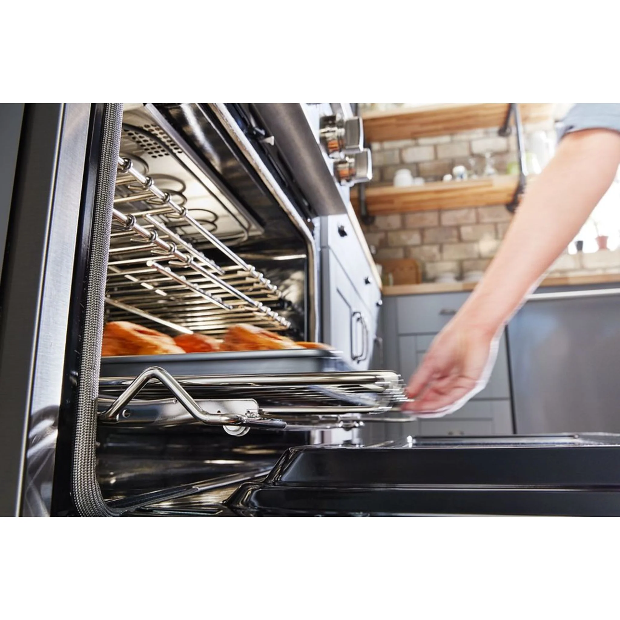 KitchenAid  30'' Smart Commercial-Style Dual Fuel Range with 4 Burners - Scorched Orange (KFDC500JSC) - Image 17