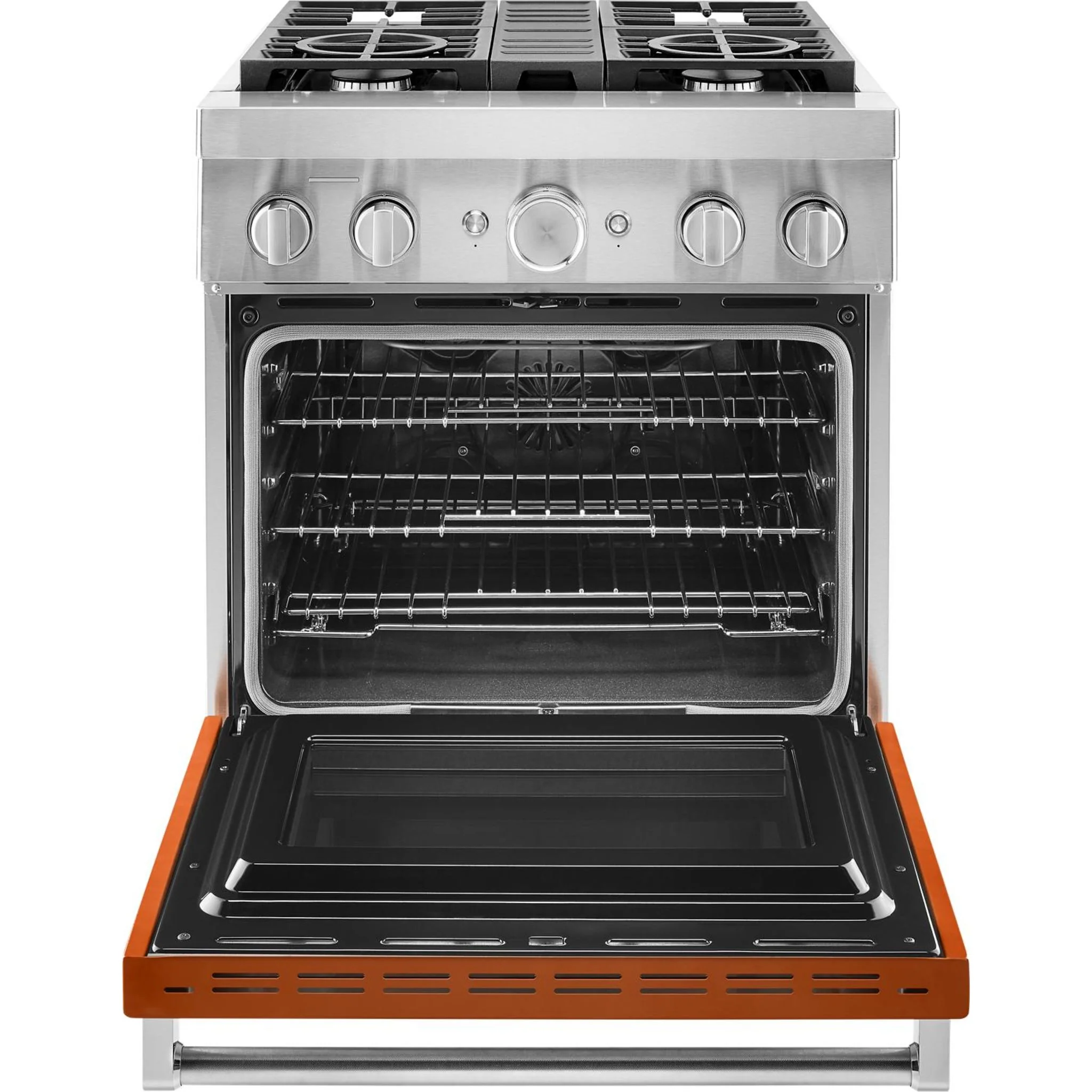 KitchenAid  30'' Smart Commercial-Style Dual Fuel Range with 4 Burners - Scorched Orange (KFDC500JSC) - Image 26