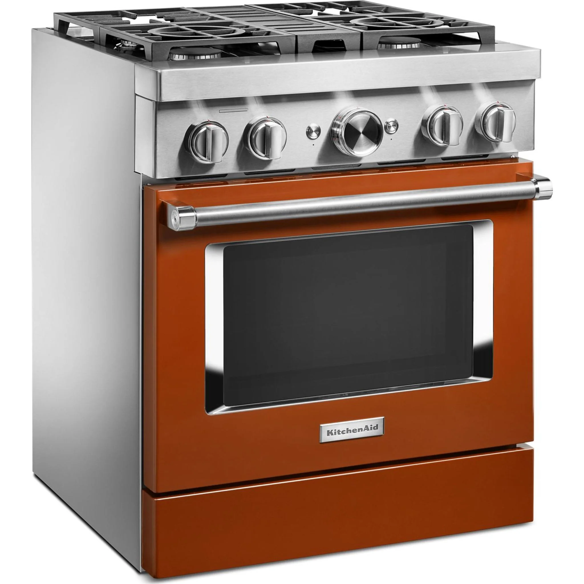 KitchenAid  30'' Smart Commercial-Style Dual Fuel Range with 4 Burners - Scorched Orange (KFDC500JSC) - Image 31