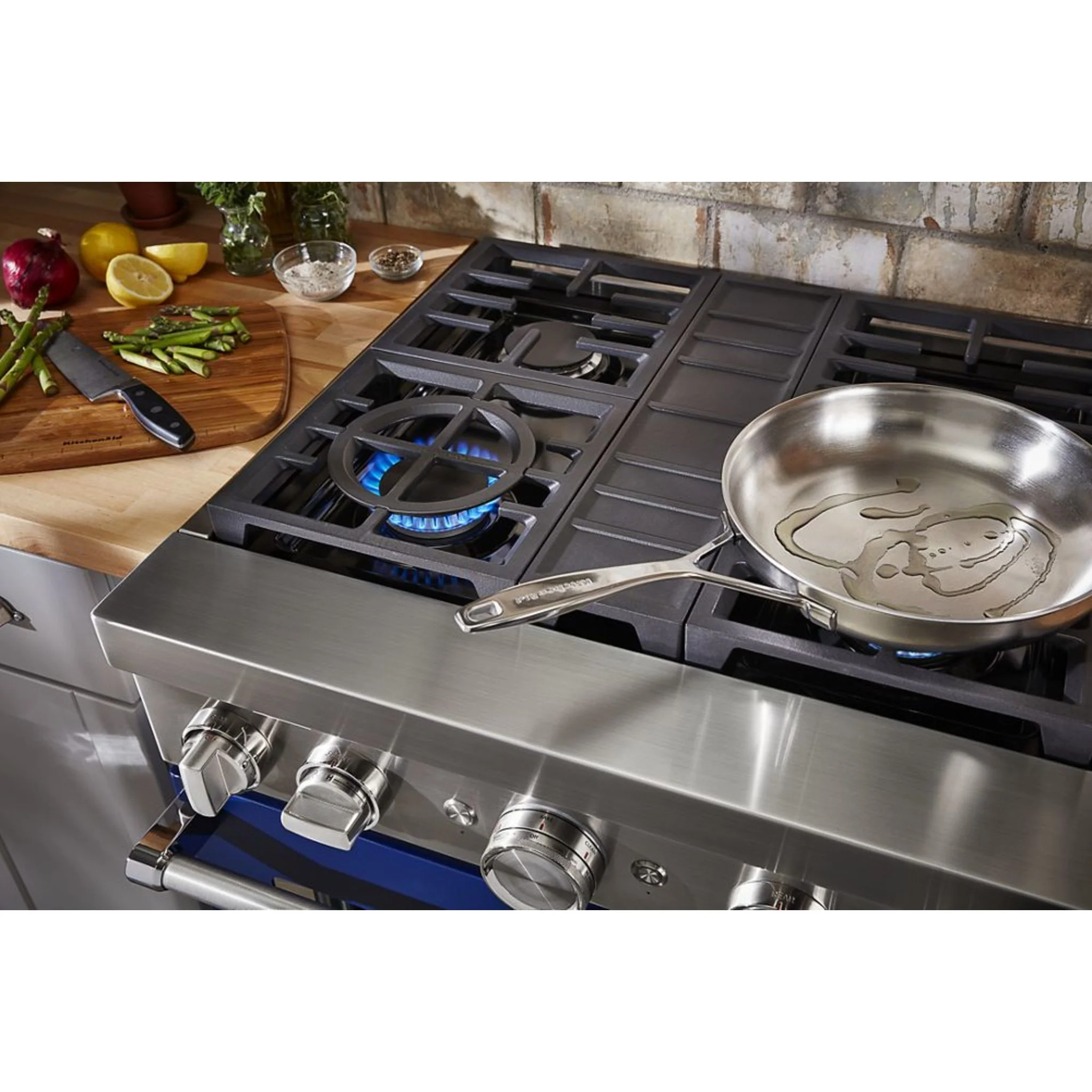 KitchenAid  30'' Smart Commercial-Style Dual Fuel Range with 4 Burners - Scorched Orange (KFDC500JSC) - Image 33