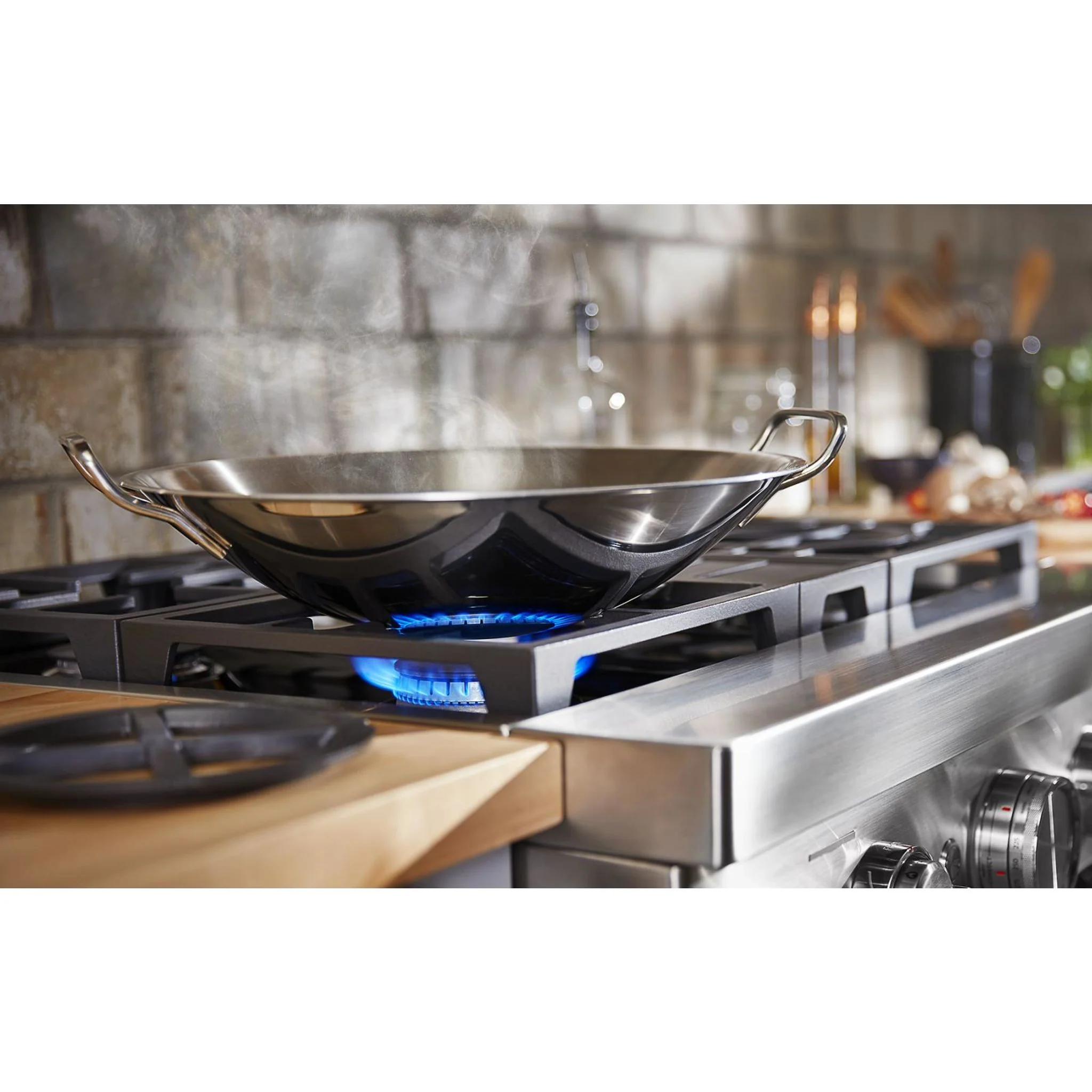 KitchenAid  30'' Smart Commercial-Style Dual Fuel Range with 4 Burners - Scorched Orange (KFDC500JSC) - Image 5