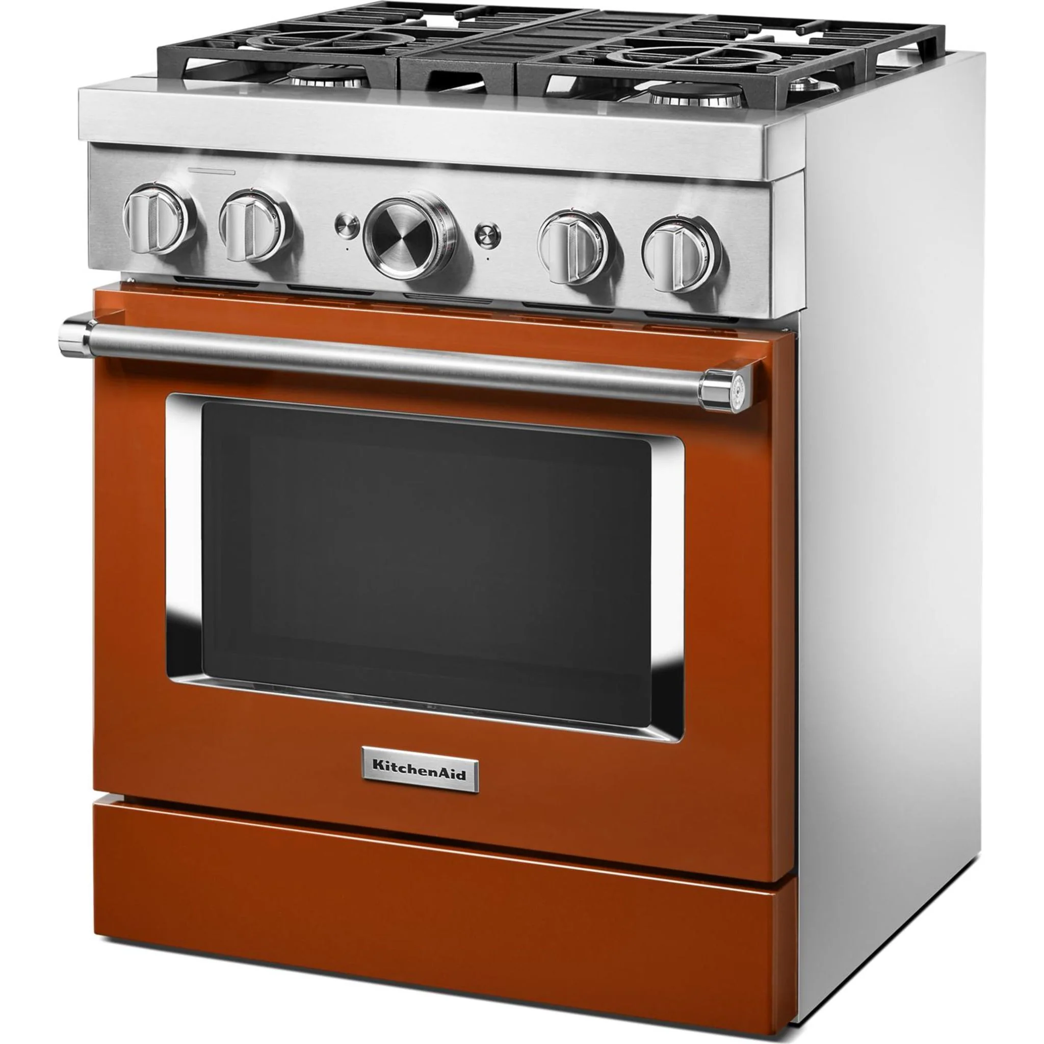 KitchenAid  30'' Smart Commercial-Style Dual Fuel Range with 4 Burners - Scorched Orange (KFDC500JSC) - Image 50