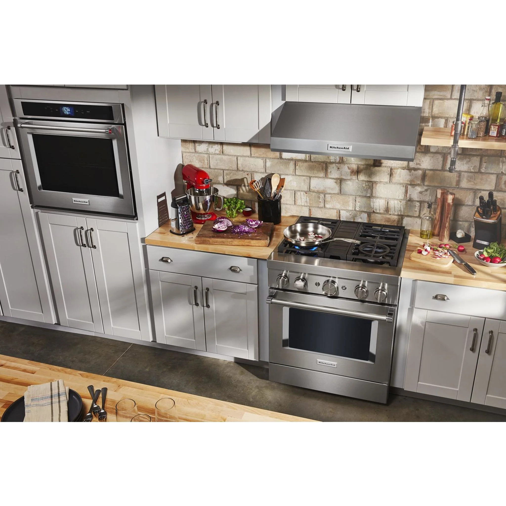 KitchenAid  30'' Smart Commercial-Style Dual Fuel Range with 4 Burners - Stainless Steel (KFDC500JSS) - Image 15