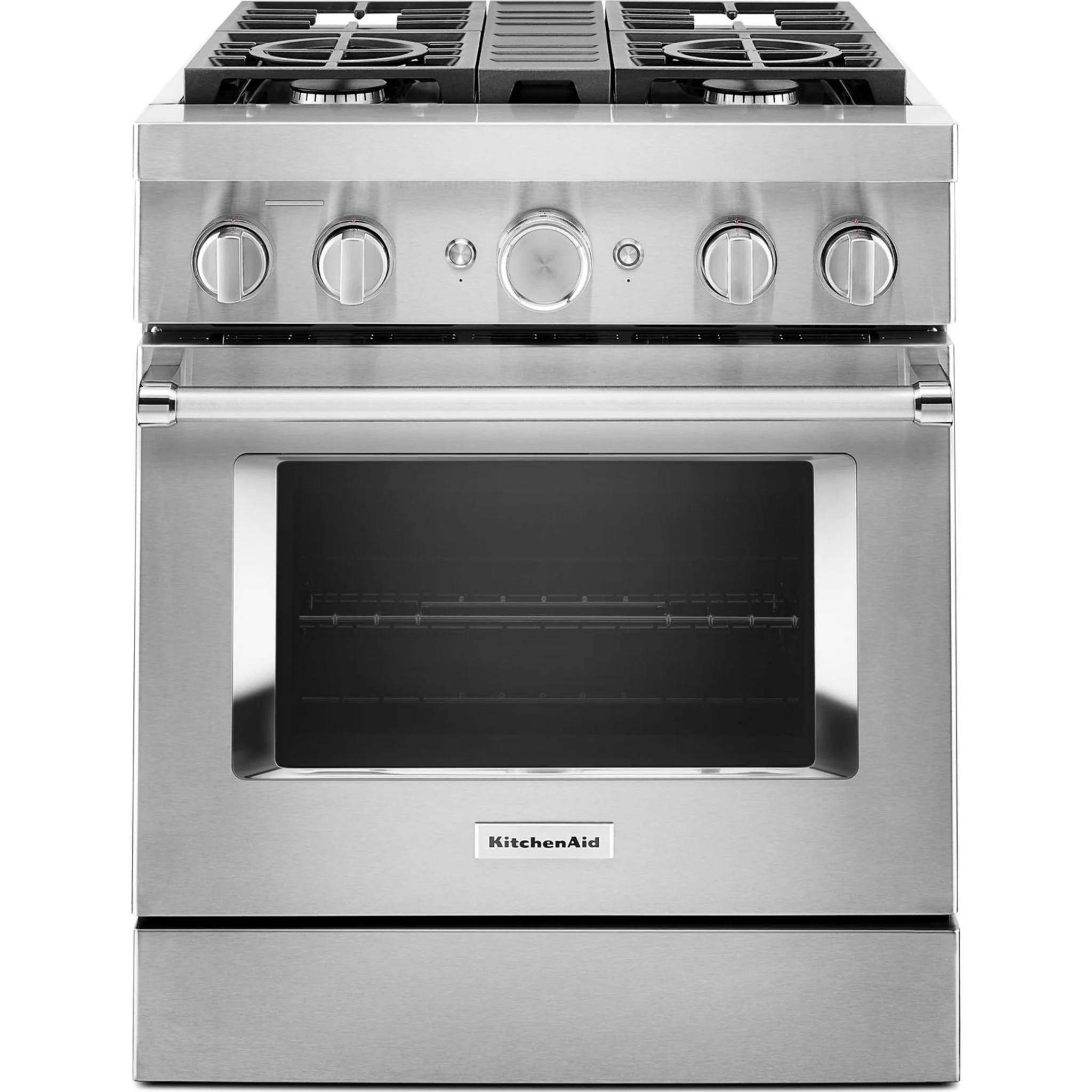KitchenAid  30'' Smart Commercial-Style Dual Fuel Range with 4 Burners - Stainless Steel (KFDC500JSS) - Image 8