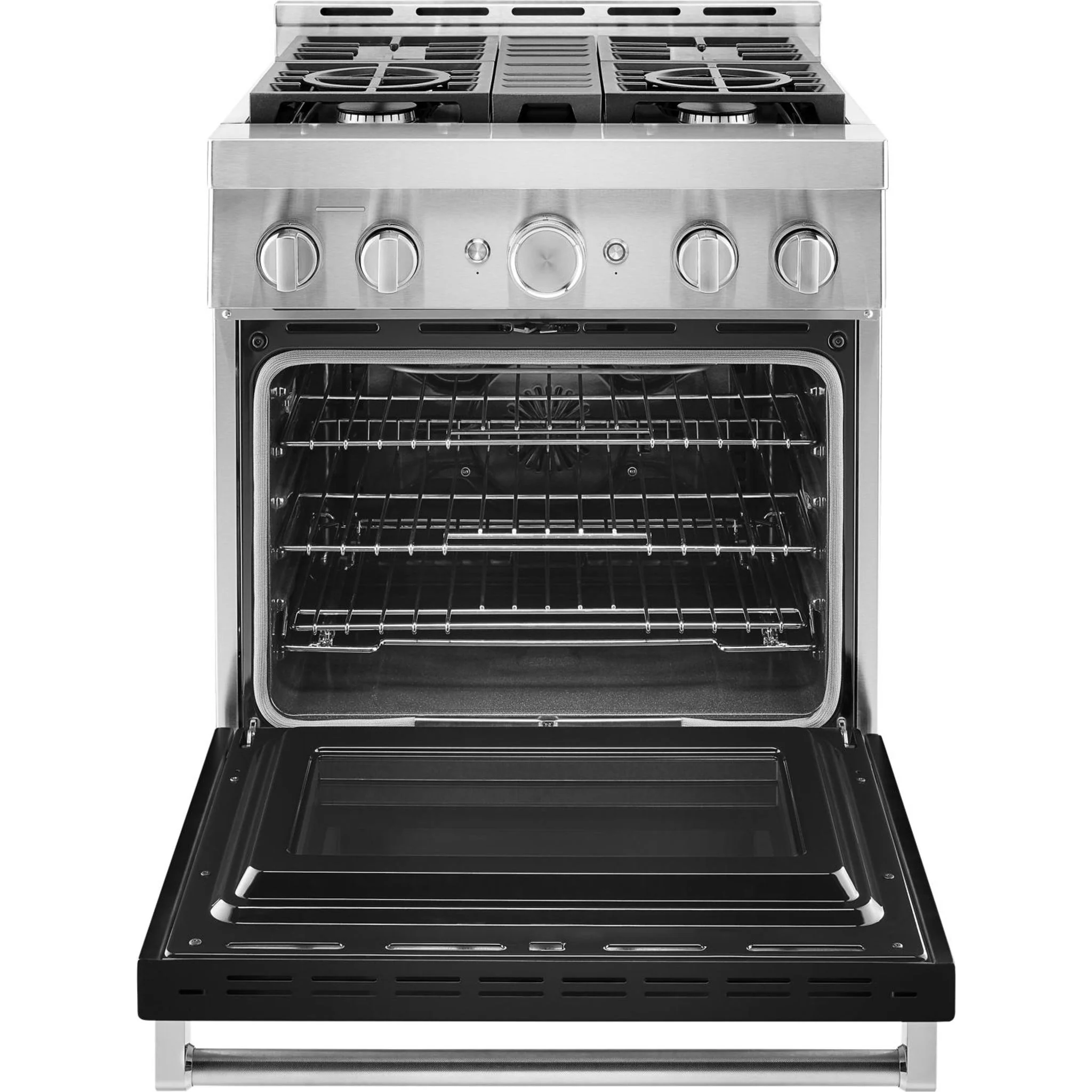 KitchenAid  30'' Smart Commercial-Style Gas Range with 4 Burners - Imperial Black (KFGC500JBK) - Image 11