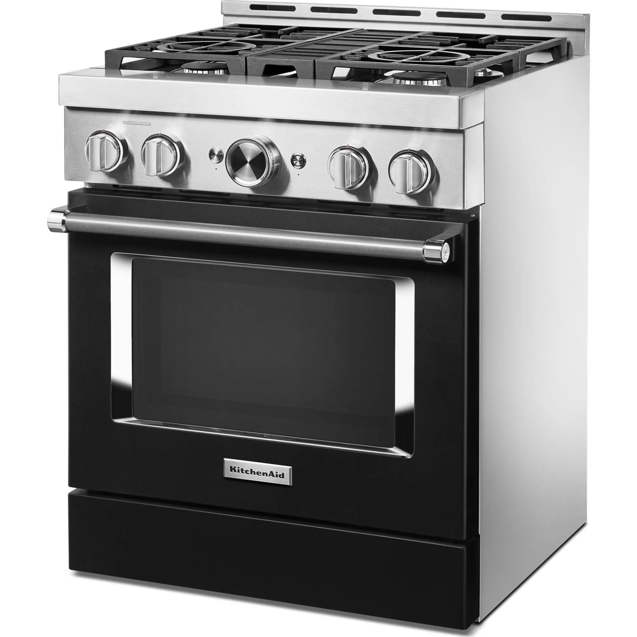 KitchenAid  30'' Smart Commercial-Style Gas Range with 4 Burners - Imperial Black (KFGC500JBK) - Image 12