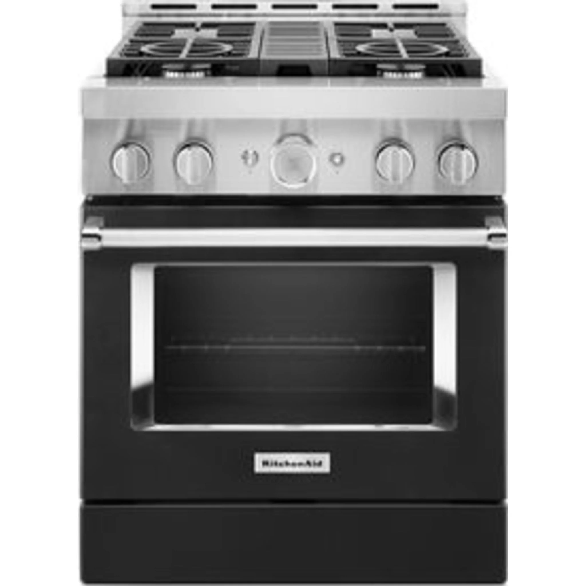 KitchenAid  30'' Smart Commercial-Style Gas Range with 4 Burners - Imperial Black (KFGC500JBK) - Image 13