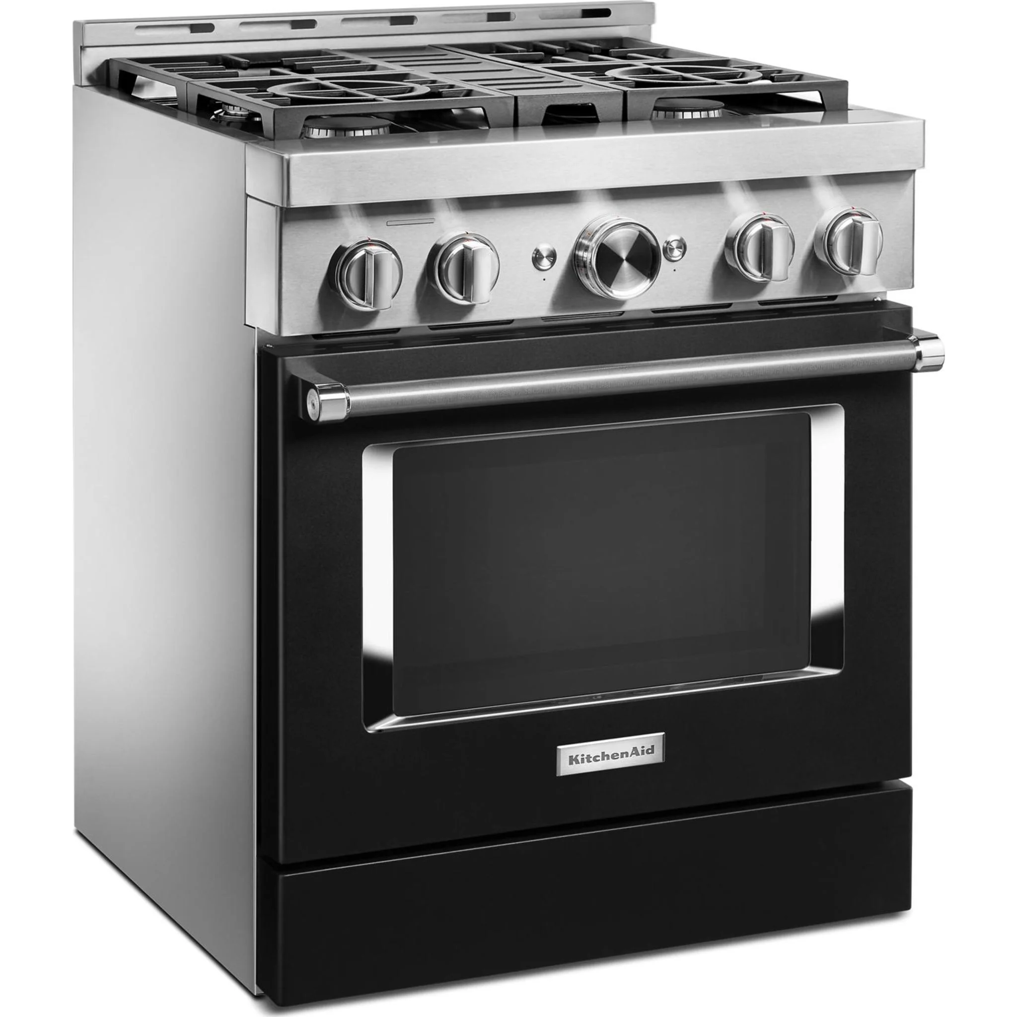 KitchenAid  30'' Smart Commercial-Style Gas Range with 4 Burners - Imperial Black (KFGC500JBK) - Image 14