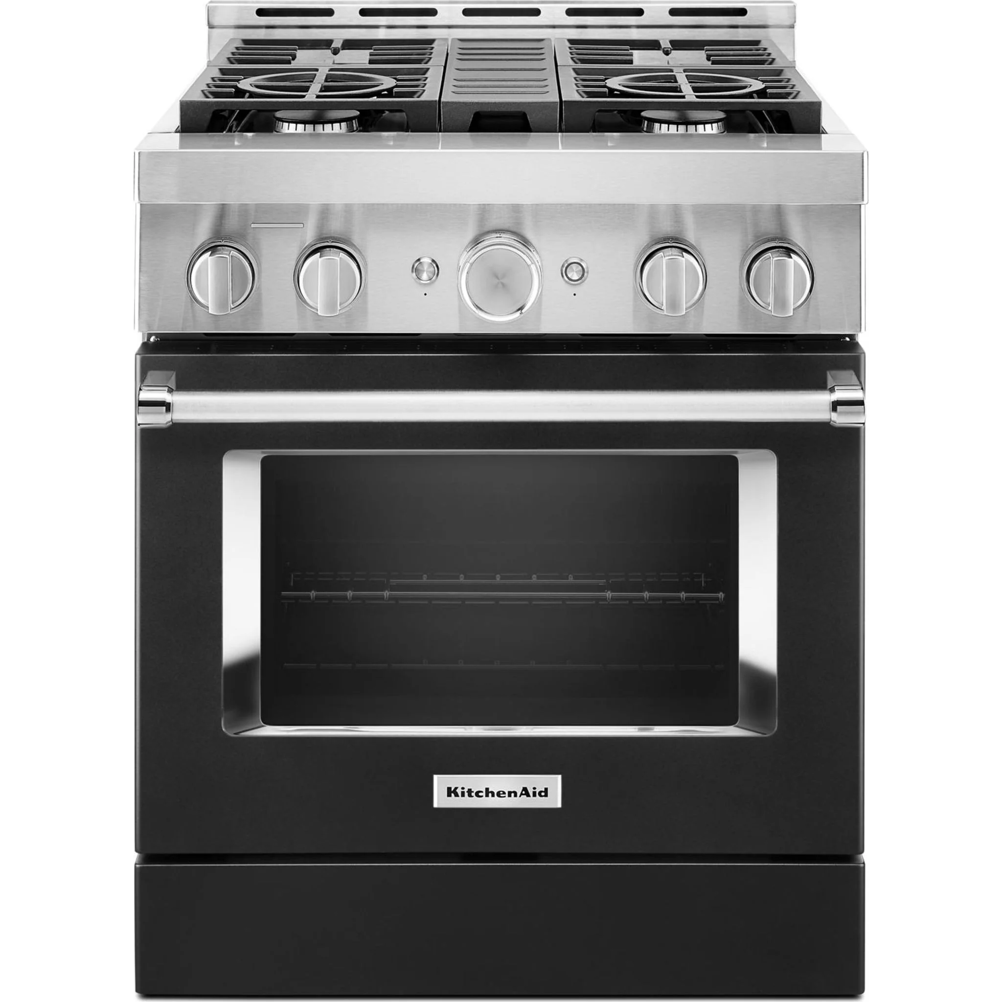 KitchenAid  30'' Smart Commercial-Style Gas Range with 4 Burners - Imperial Black (KFGC500JBK) - Image 25