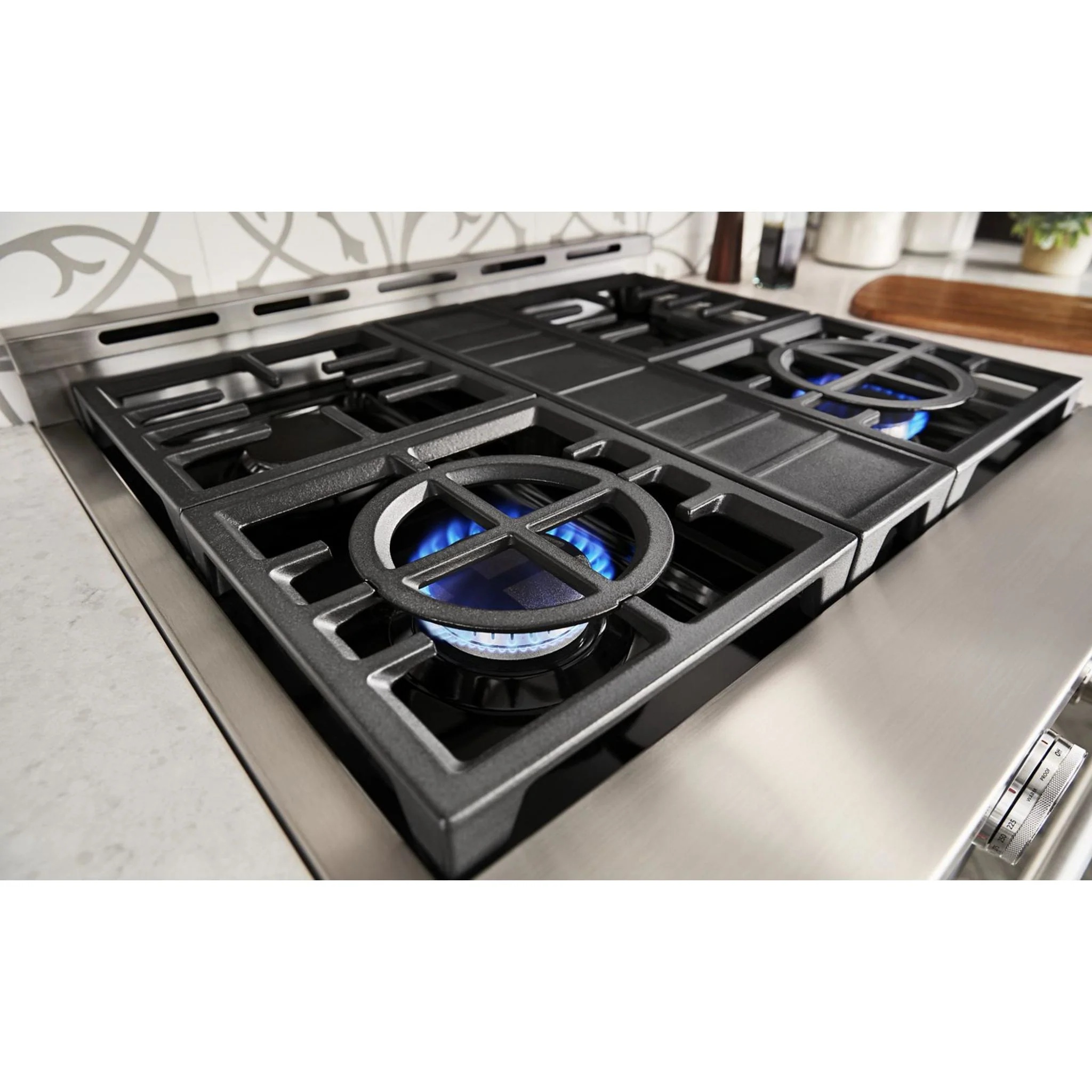 KitchenAid  30'' Smart Commercial-Style Gas Range with 4 Burners - Imperial Black (KFGC500JBK) - Image 38