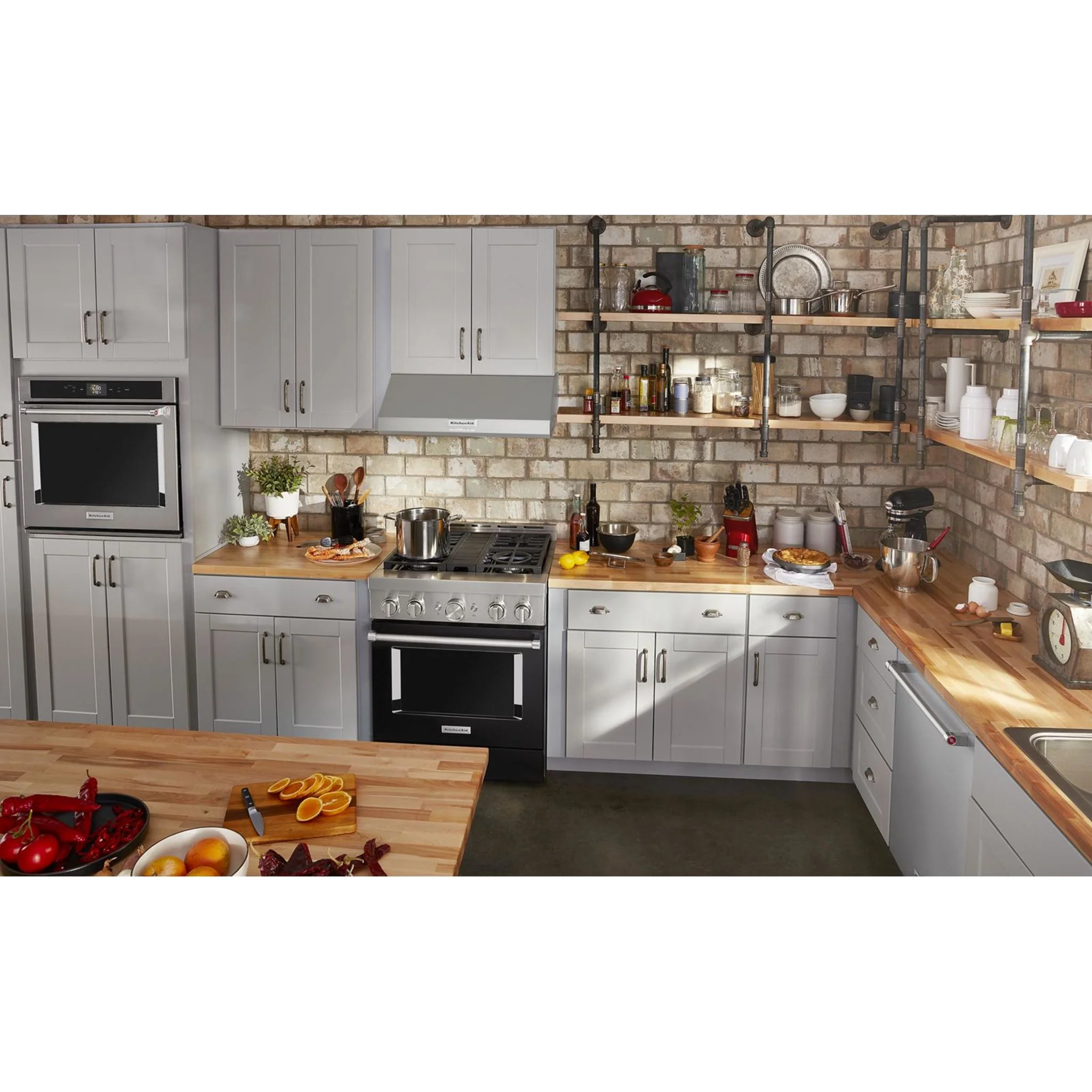 KitchenAid  30'' Smart Commercial-Style Gas Range with 4 Burners - Imperial Black (KFGC500JBK) - Image 49