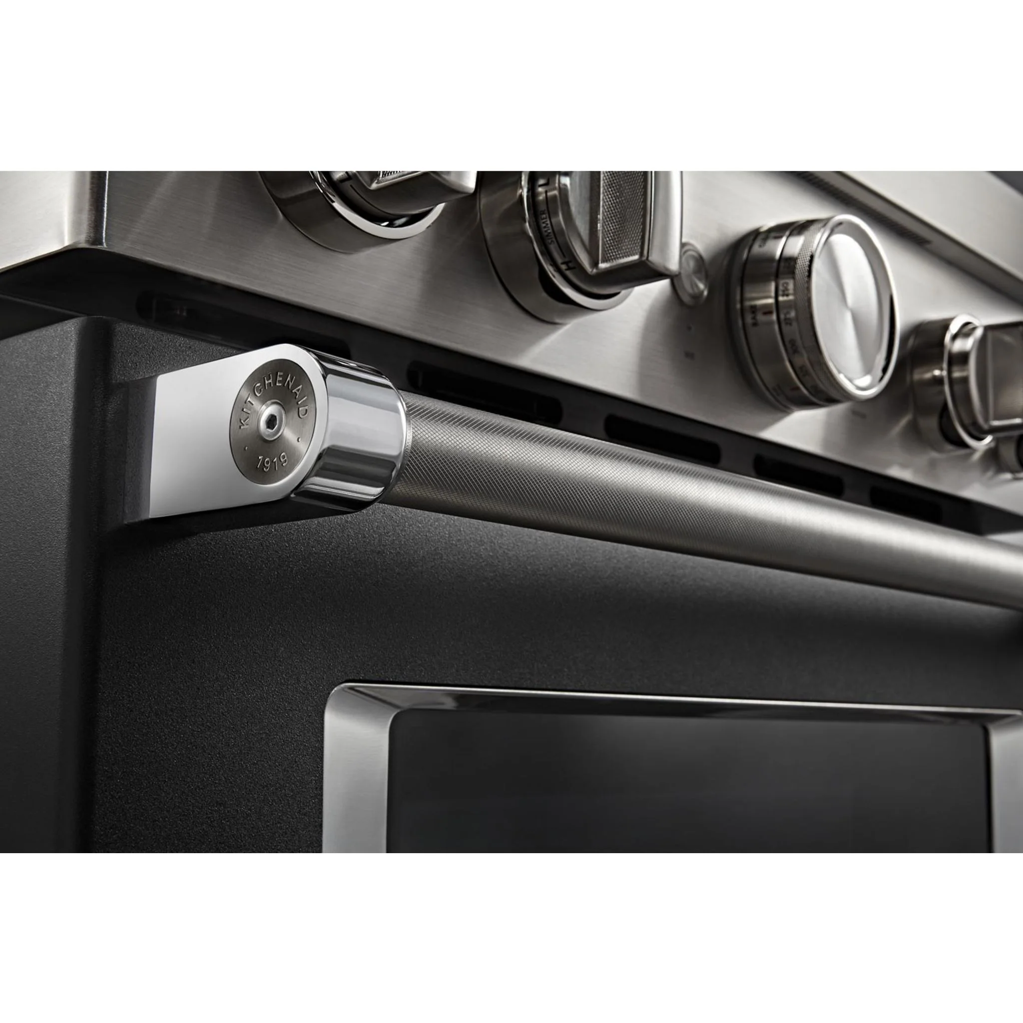KitchenAid  30'' Smart Commercial-Style Gas Range with 4 Burners - Imperial Black (KFGC500JBK) - Image 5