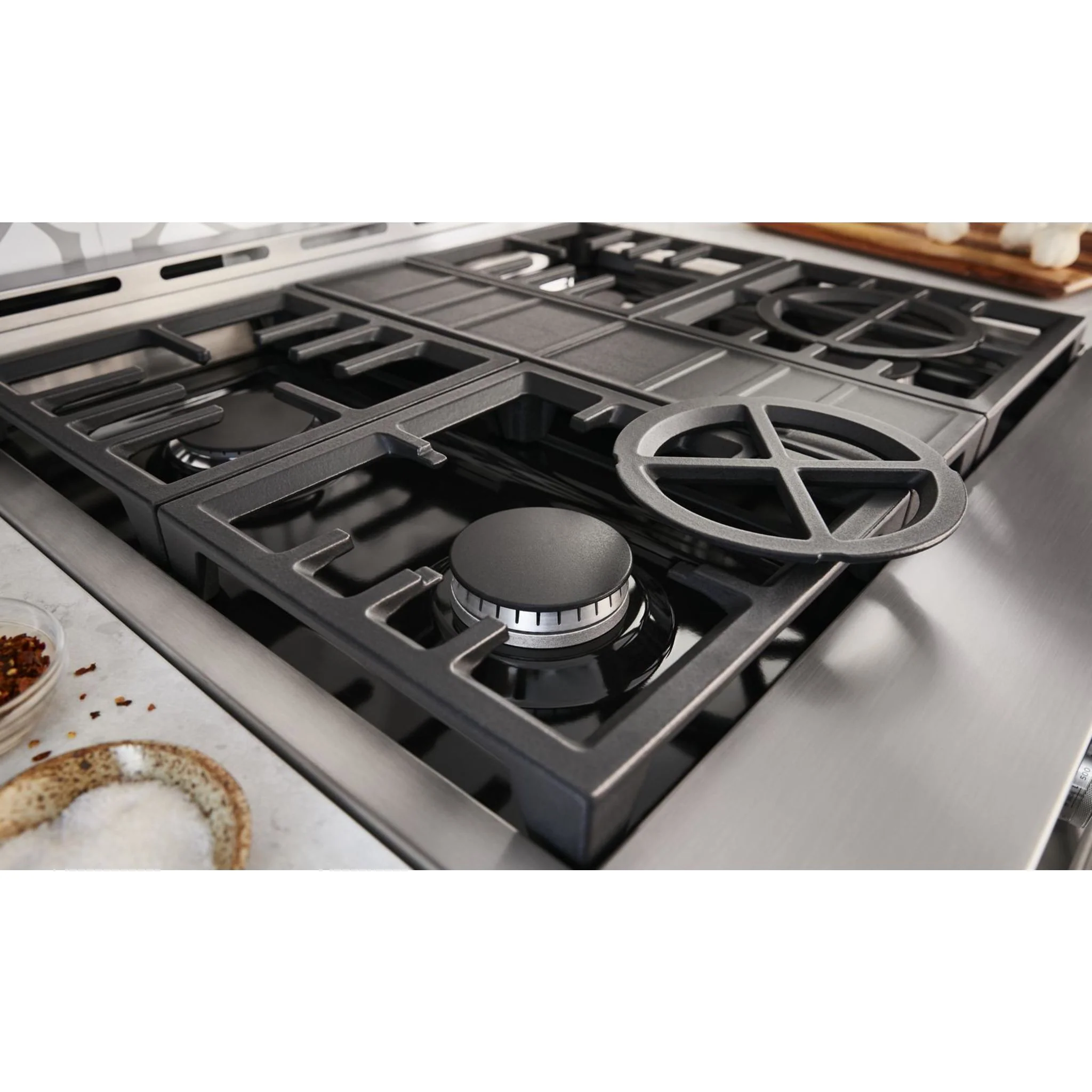 KitchenAid  30'' Smart Commercial-Style Gas Range with 4 Burners - Misty Blue (KFGC500JMB) - Image 10
