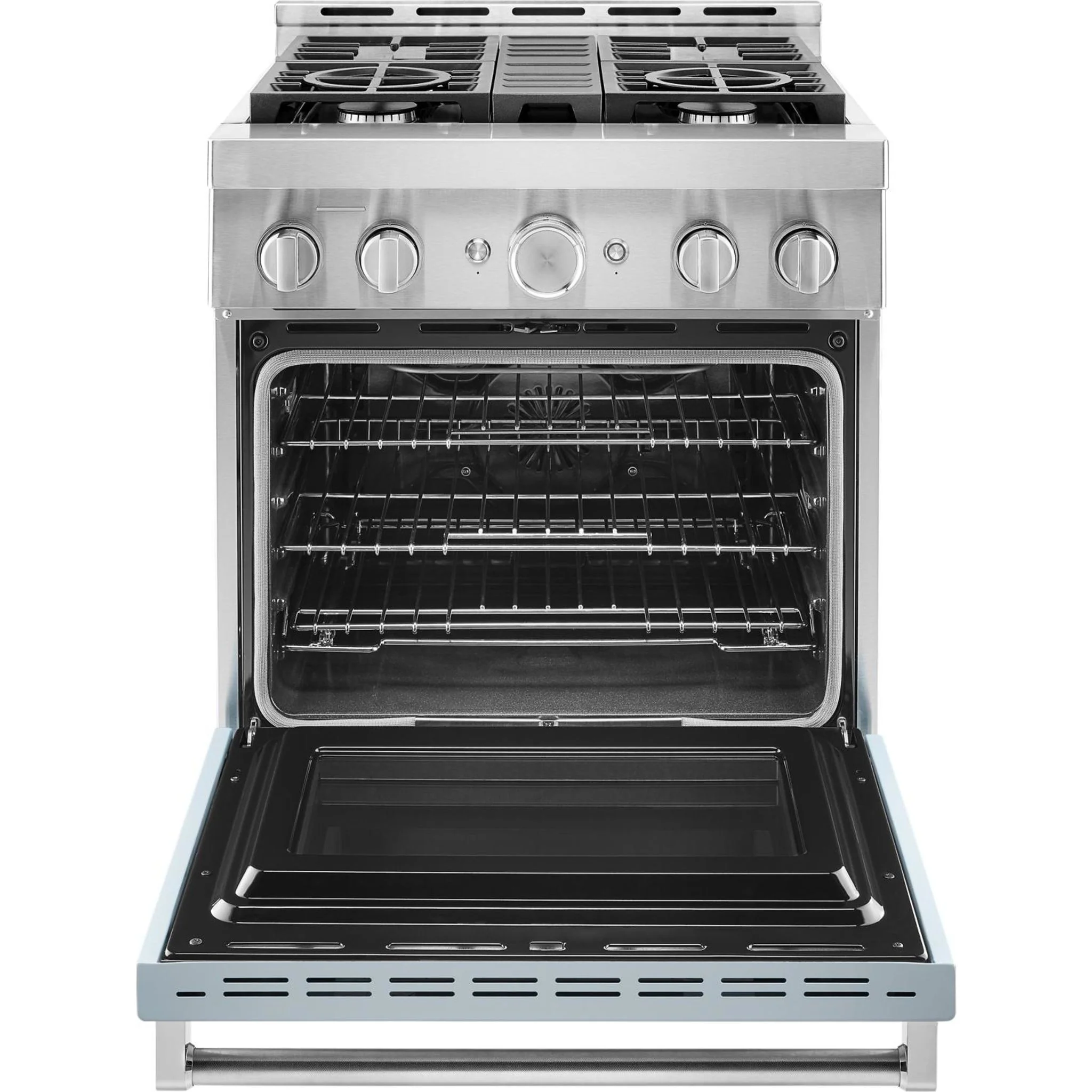 KitchenAid  30'' Smart Commercial-Style Gas Range with 4 Burners - Misty Blue (KFGC500JMB) - Image 12