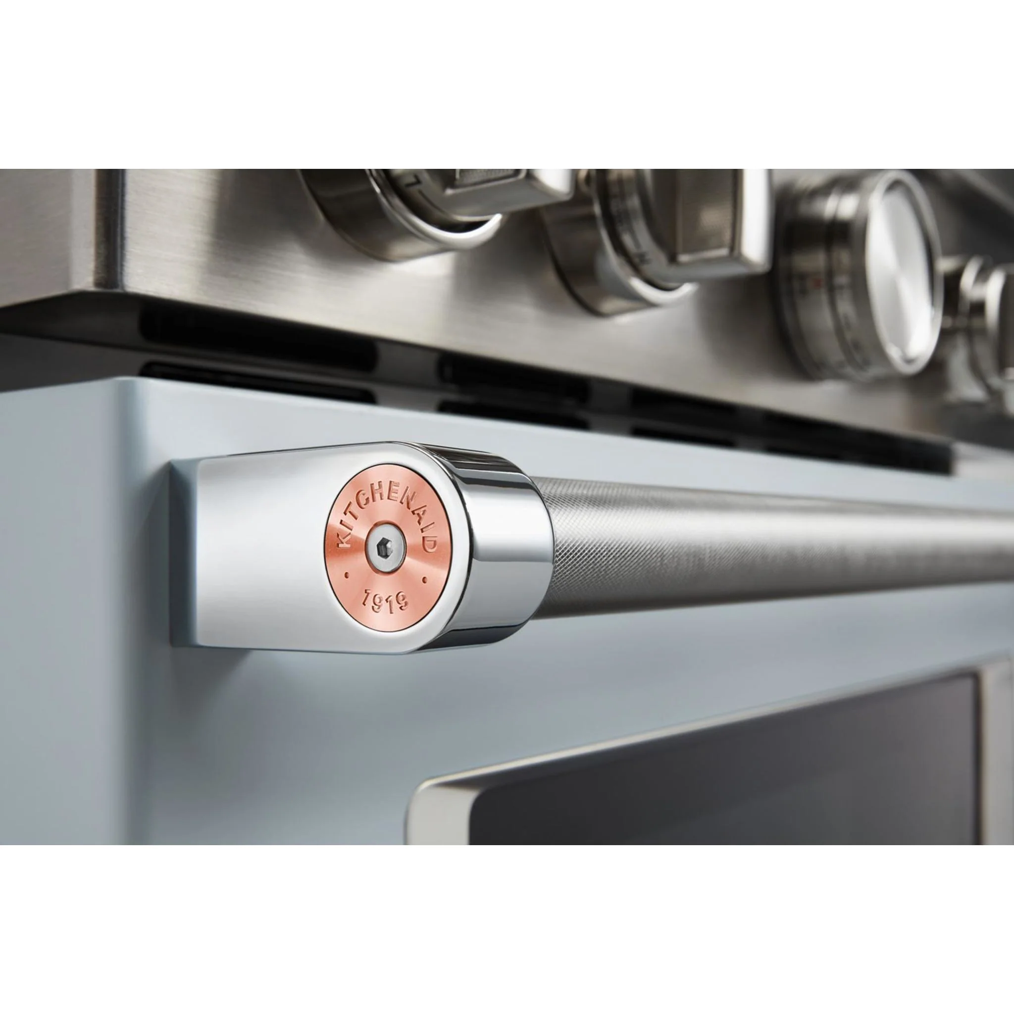 KitchenAid  30'' Smart Commercial-Style Gas Range with 4 Burners - Misty Blue (KFGC500JMB) - Image 14