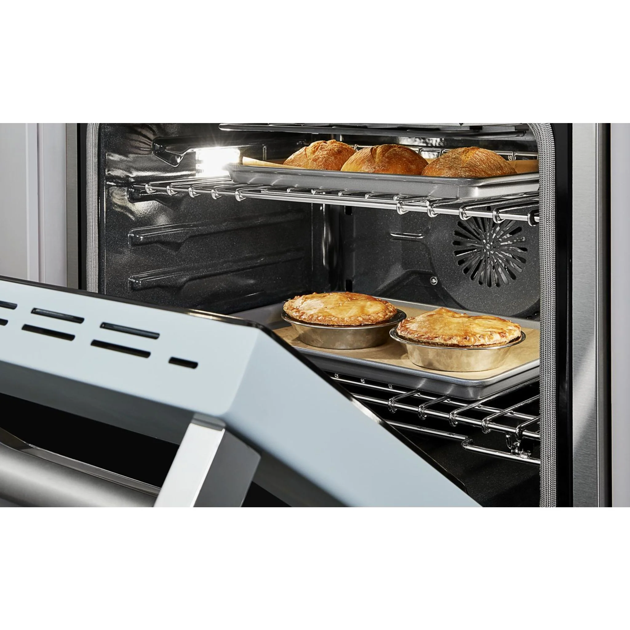 KitchenAid  30'' Smart Commercial-Style Gas Range with 4 Burners - Misty Blue (KFGC500JMB) - Image 5
