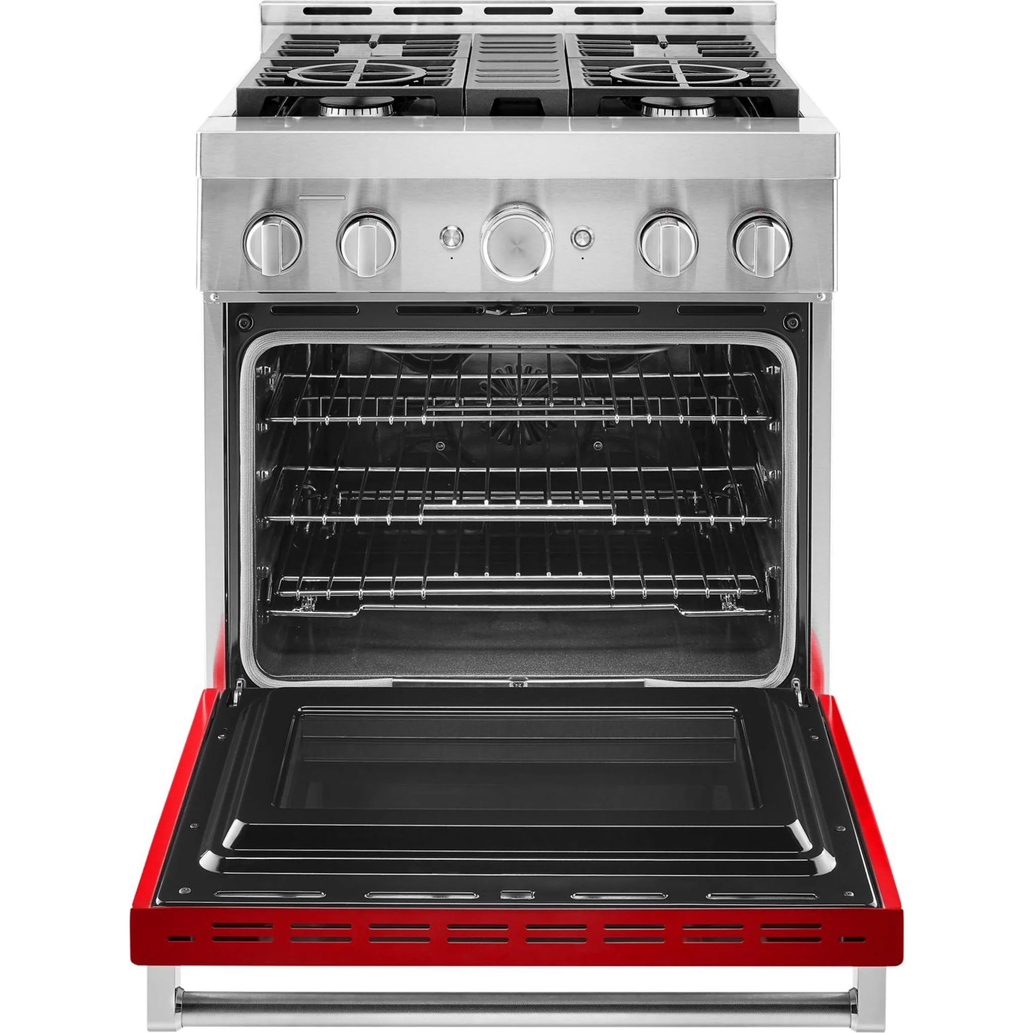 KitchenAid  30'' Smart Commercial-Style Gas Range with 4 Burners - Passion Red (KFGC500JPA) - Image 27