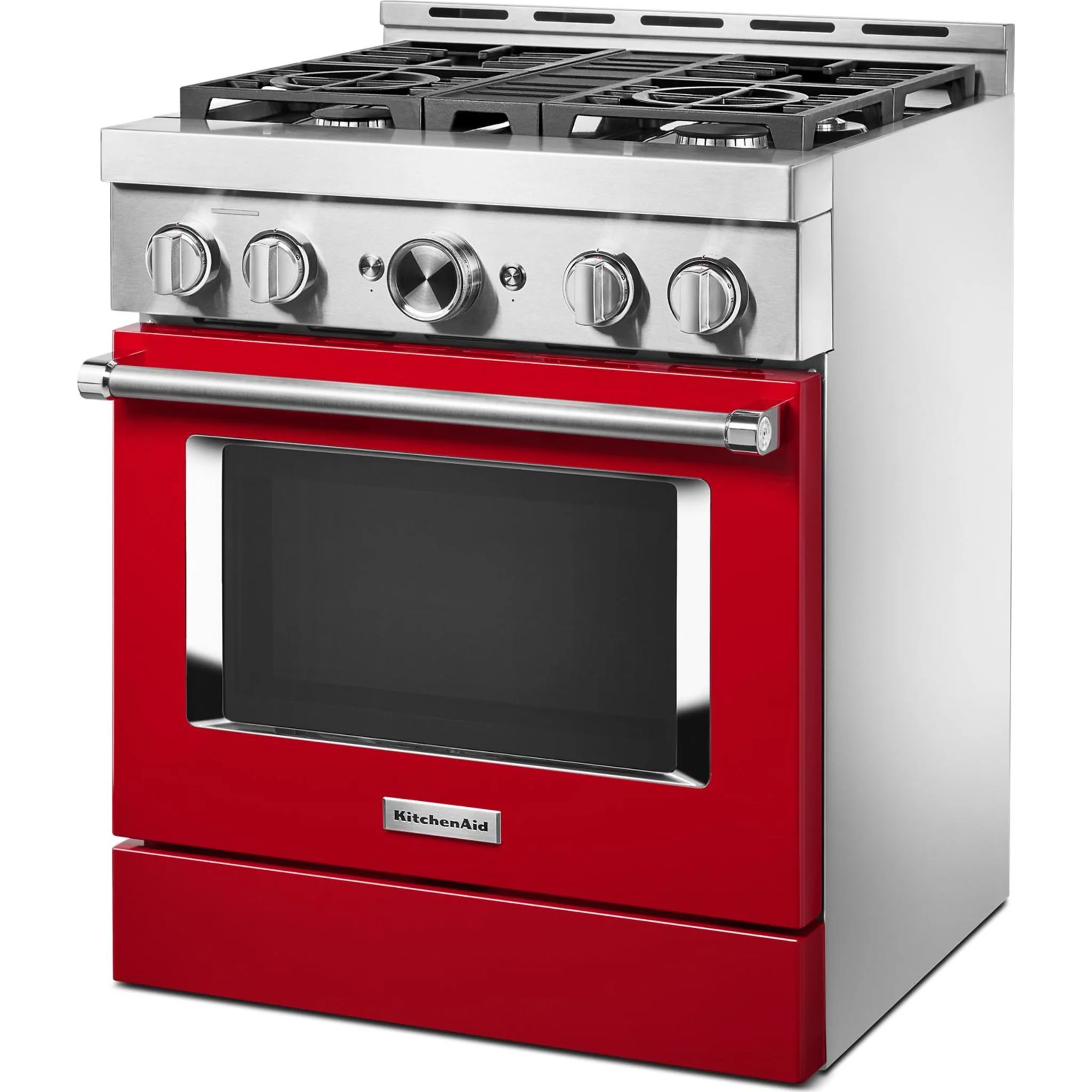 KitchenAid  30'' Smart Commercial-Style Gas Range with 4 Burners - Passion Red (KFGC500JPA) - Image 36