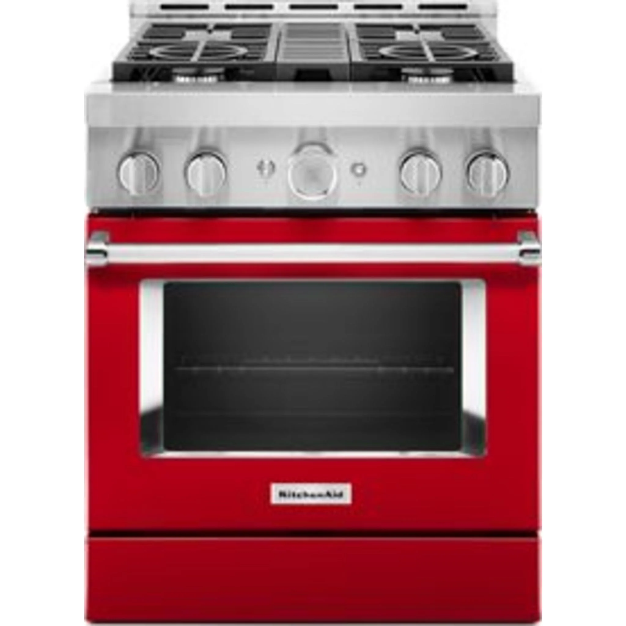 KitchenAid  30'' Smart Commercial-Style Gas Range with 4 Burners - Passion Red (KFGC500JPA) - Image 39
