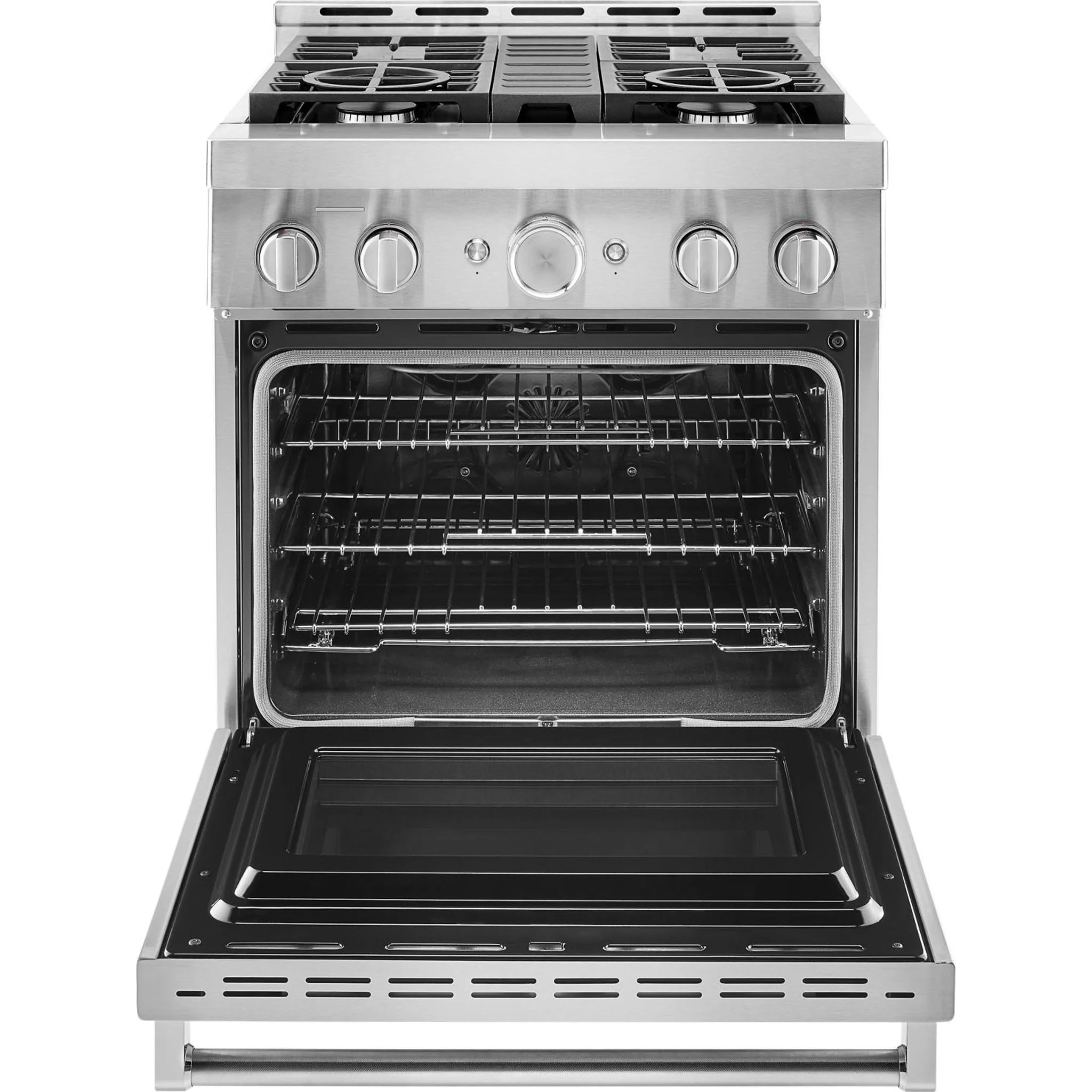 KitchenAid  30'' Smart Commercial-Style Gas Range with 4 Burners - Stainless Steel (KFGC500JSS) - Image 6