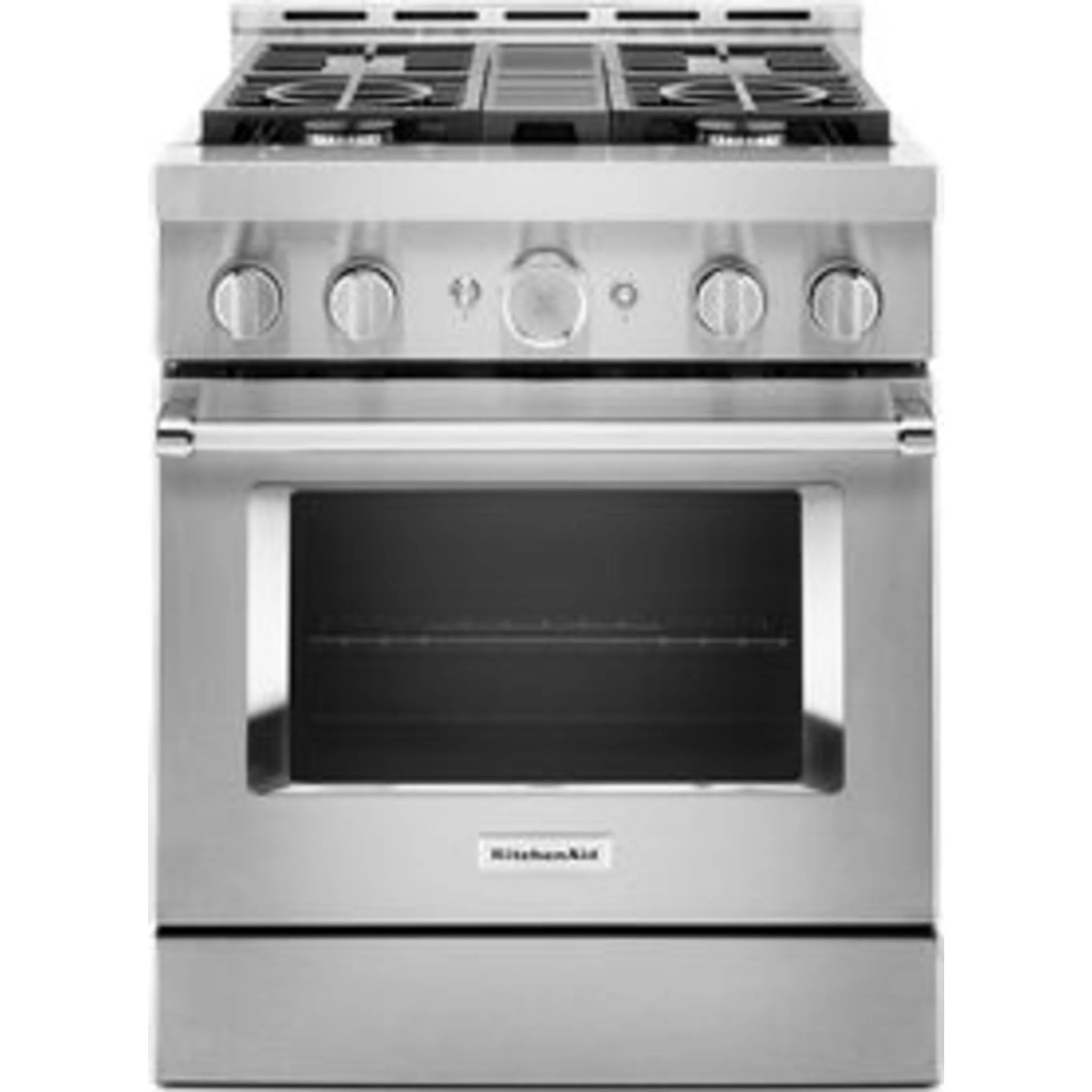 KitchenAid  30'' Smart Commercial-Style Gas Range with 4 Burners - Stainless Steel (KFGC500JSS) - Image 7