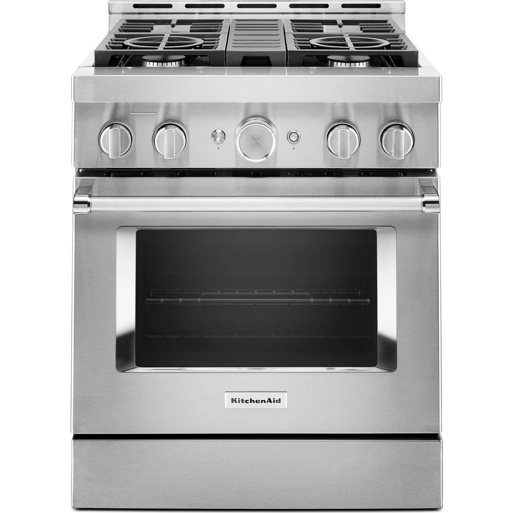 KitchenAid  30'' Smart Commercial-Style Gas Range with 4 Burners - Stainless Steel (KFGC500JSS) - Image 9