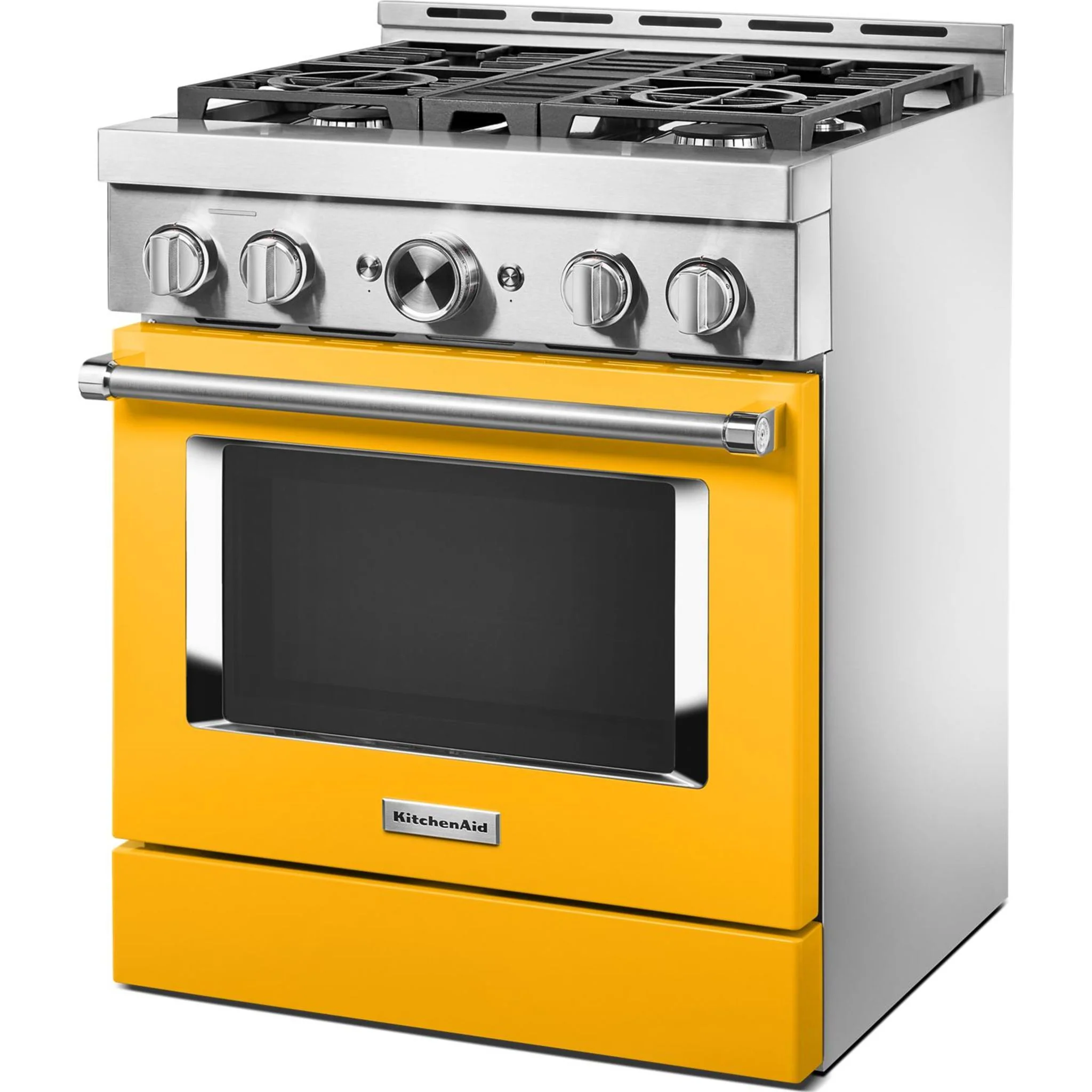 KitchenAid  30'' Smart Commercial-Style Gas Range with 4 Burners - Yellow Pepper (KFGC500JYP) - Image 19