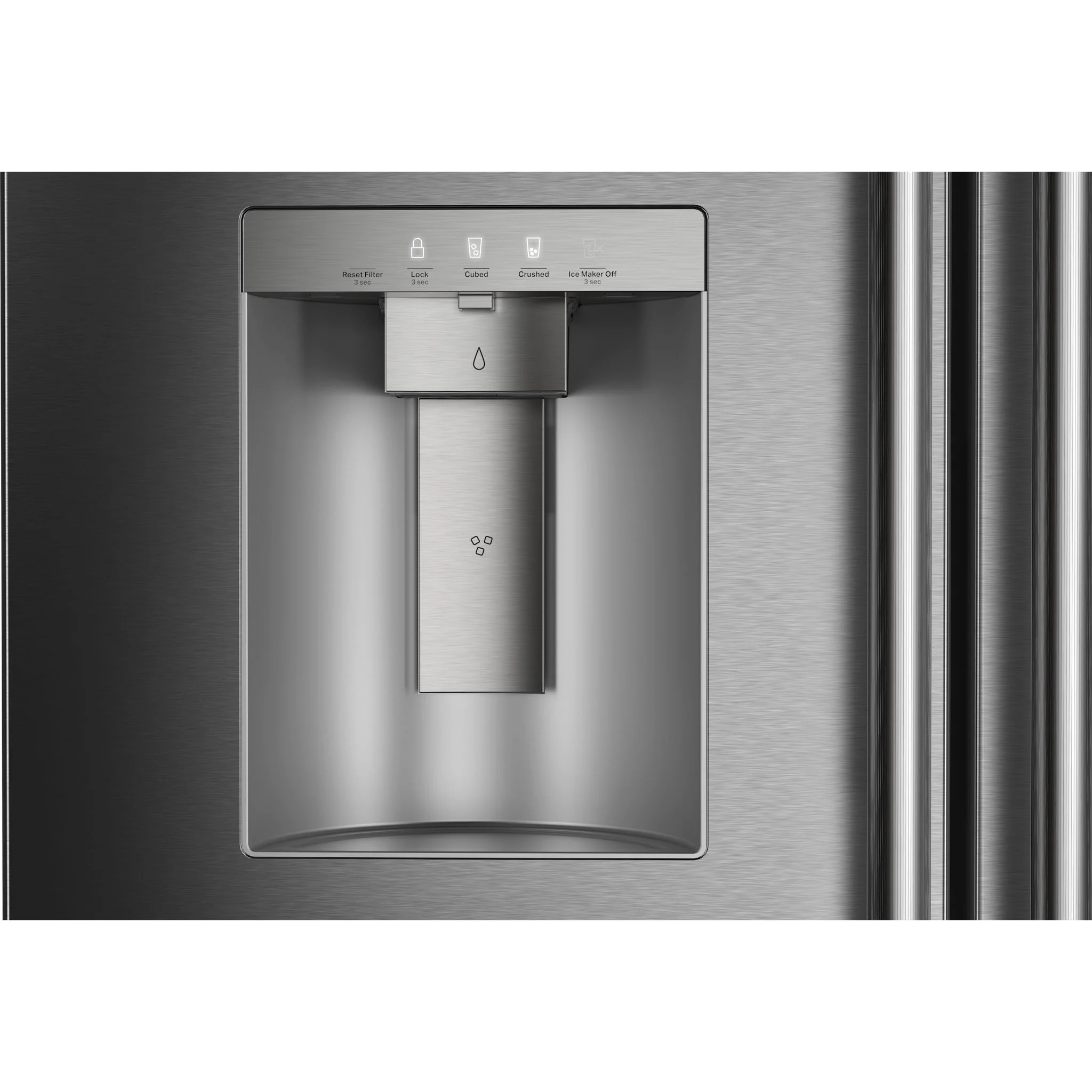 KitchenAid 29 cu. ft. French Door Refrigerator with Exterior Water and Ice and FreshChillFull-Width Refrigerated Drawer -PrintShield Stainless (KRMF436SPS) - Image 6