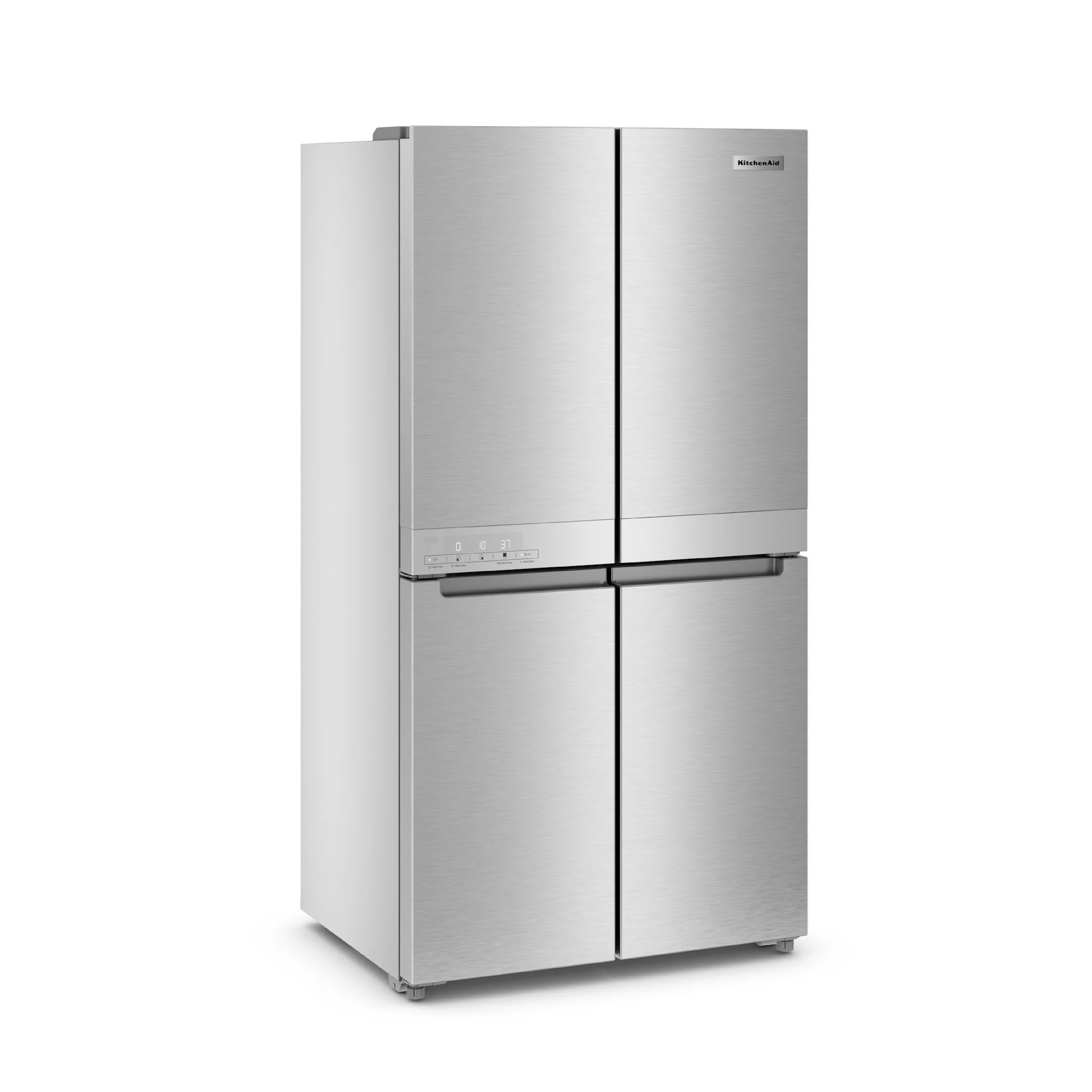 KitchenAid 19.4 cu. ft. 36-inch wide Counter-Depth 4-Door Refrigerator with PrintShieldFinish -PrintShield™ Stainless Finish (KRQC506MPS) - Image 2